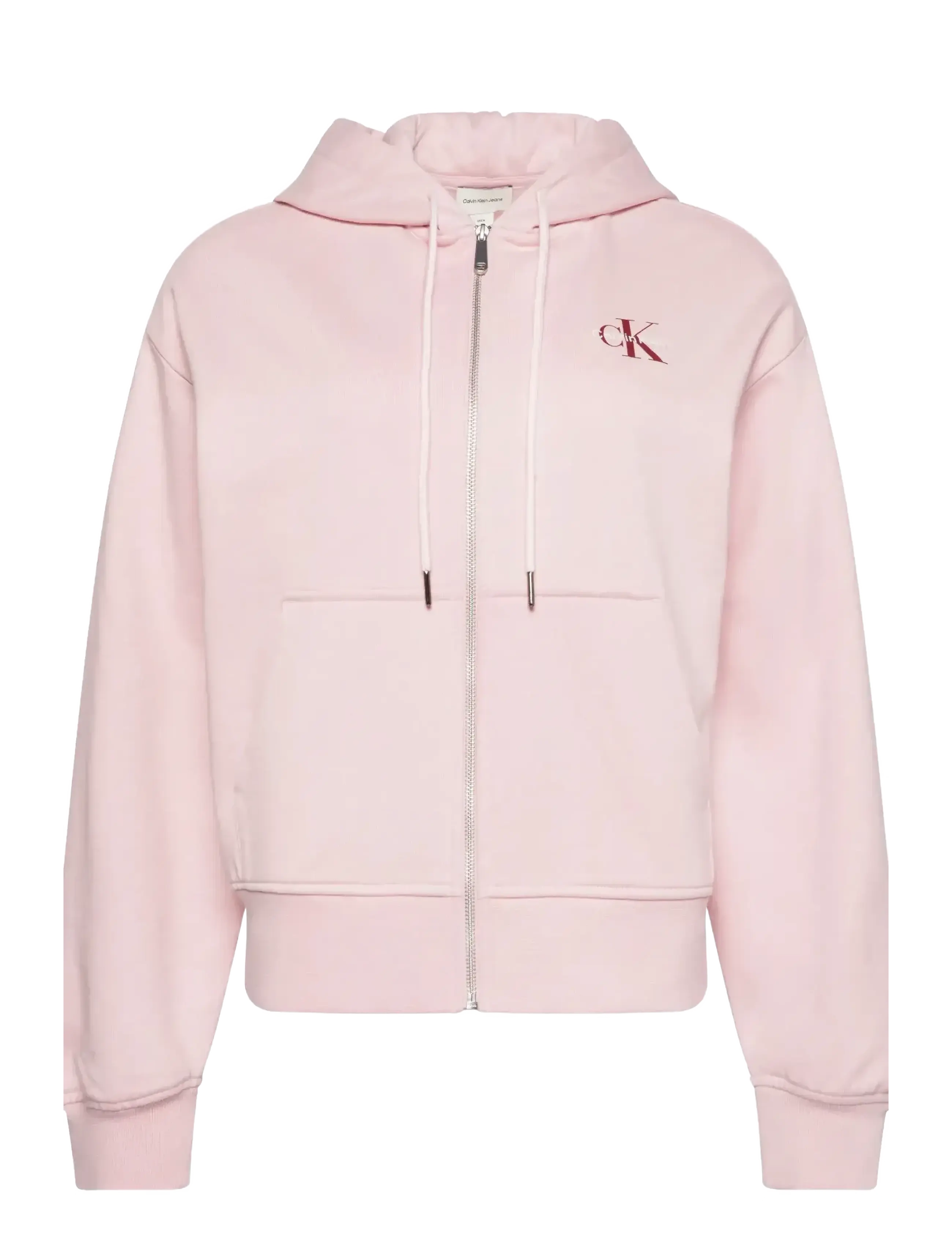 Calvin Klein Jeans MONOLOGO FRENCH TERRY FZ BF HOOD - Klær - PINK NECTAR / pink/rose