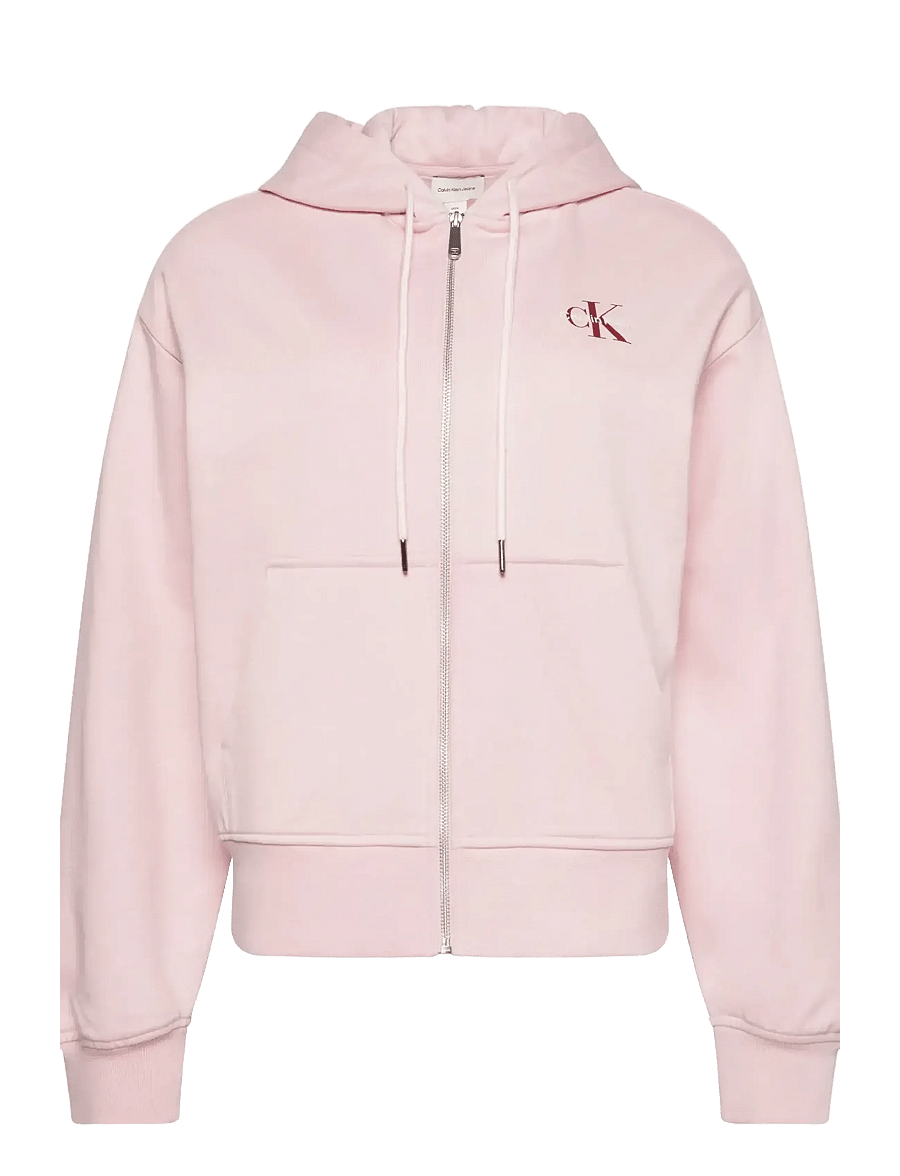 Calvin Klein Jeans - LS MONOLOGO F TERRY FZ BF HOODIE - hættetrøjer - pink nectar - 1