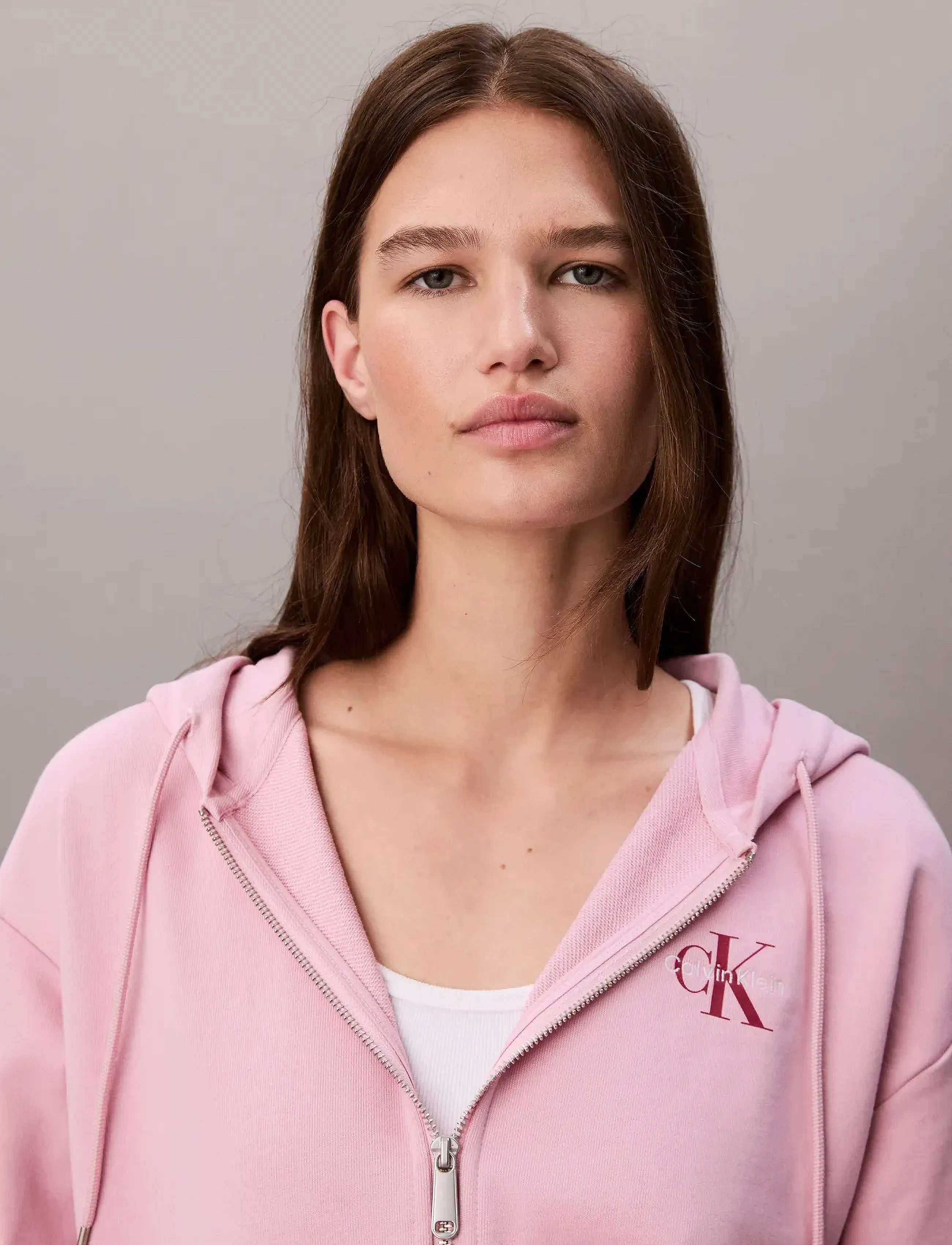 Calvin Klein Jeans - LS MONOLOGO F TERRY FZ BF HOODIE - hættetrøjer - pink nectar - 3