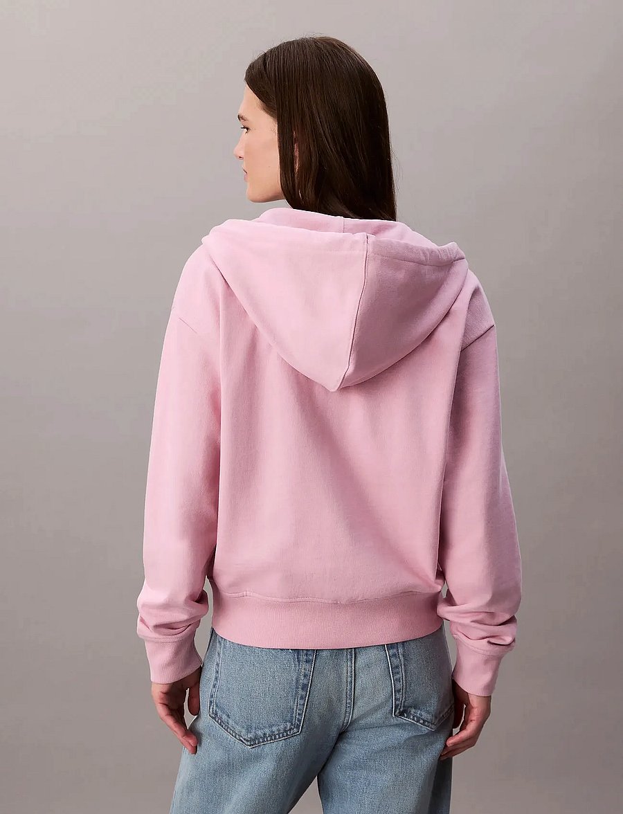 Calvin Klein Jeans - LS MONOLOGO F TERRY FZ BF HOODIE - hættetrøjer - pink nectar - 5