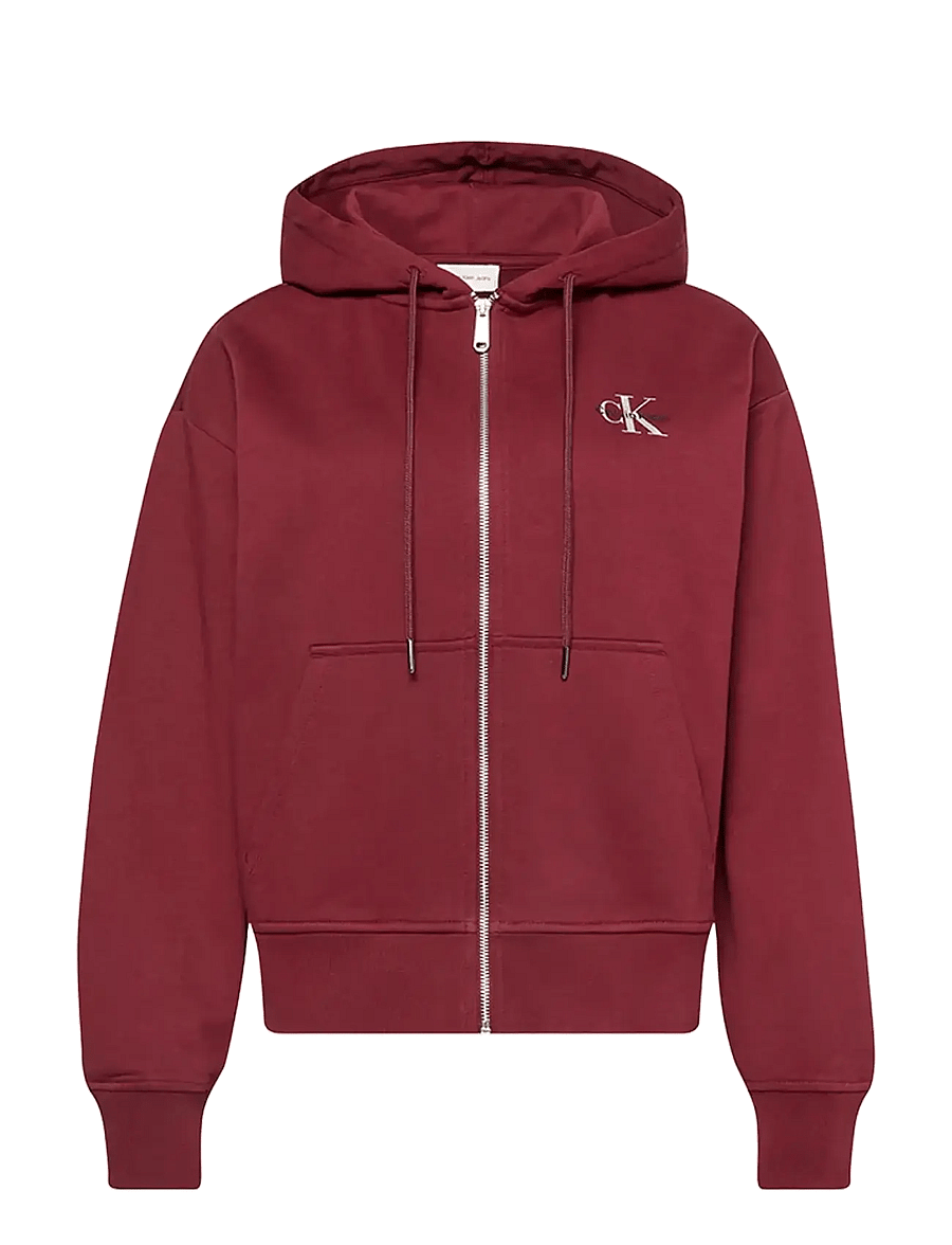 Calvin Klein Jeans - LS MONOLOGO F TERRY FZ BF HOODIE - pulls à capuche - renaissance red - 1