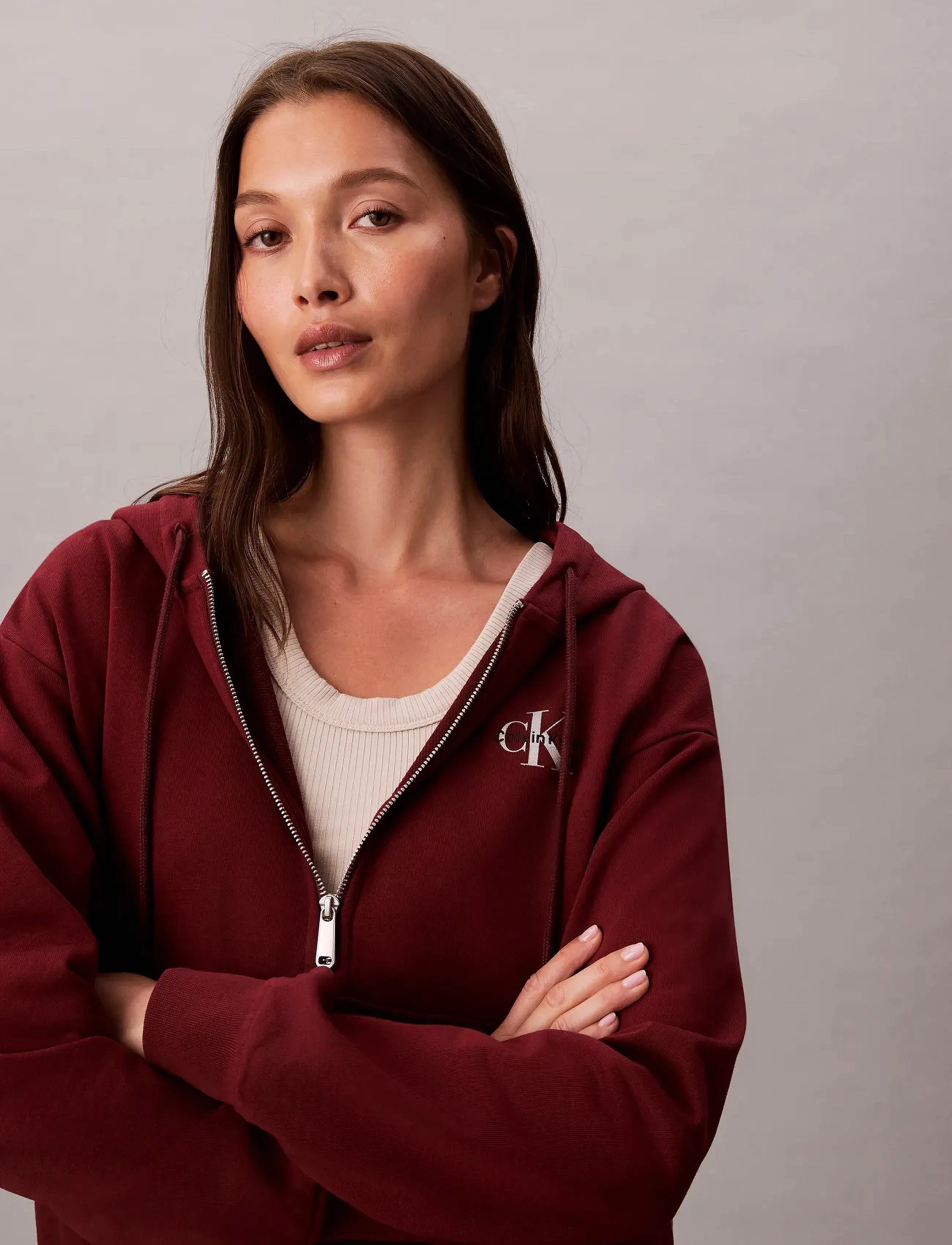 Calvin Klein Jeans - LS MONOLOGO F TERRY FZ BF HOODIE - pulls à capuche - renaissance red - 2