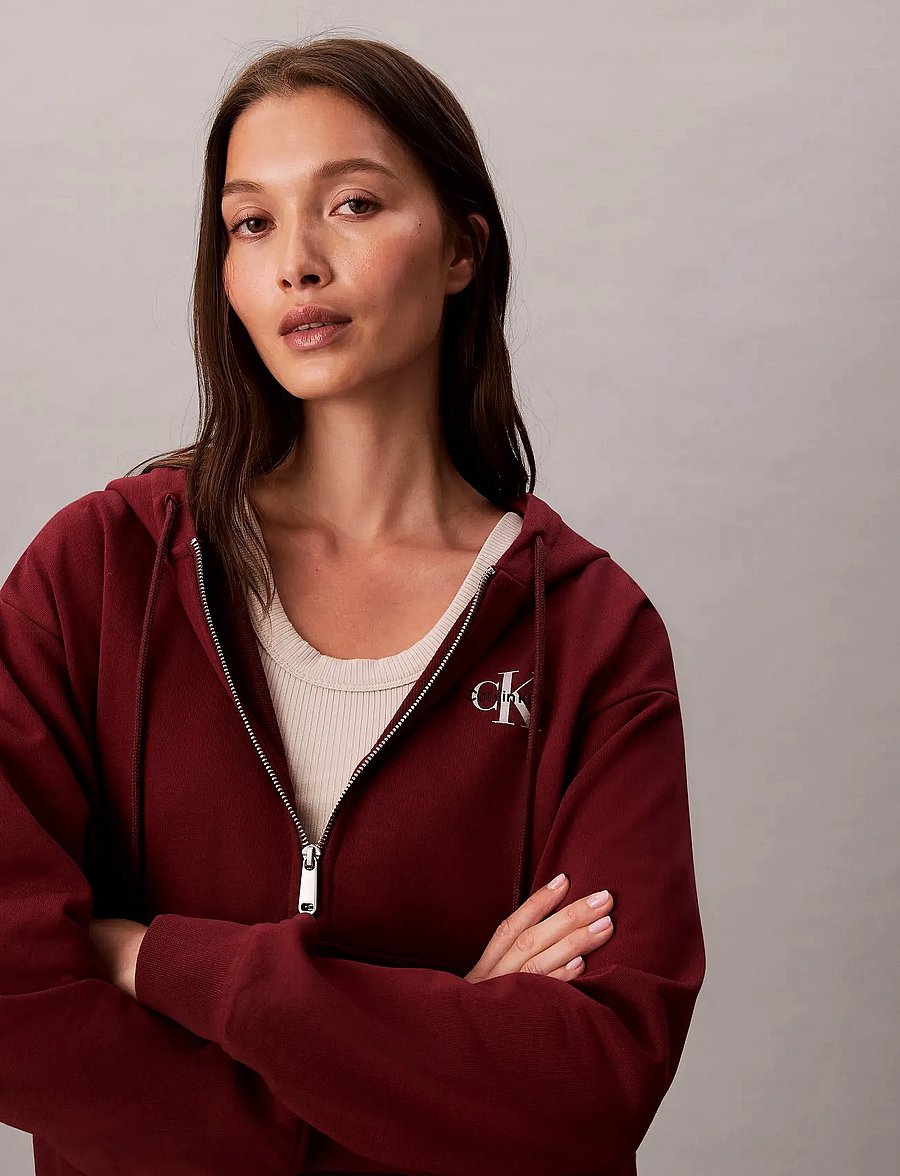 Calvin Klein Jeans - LS MONOLOGO F TERRY FZ BF HOODIE - pulls à capuche - renaissance red - 2