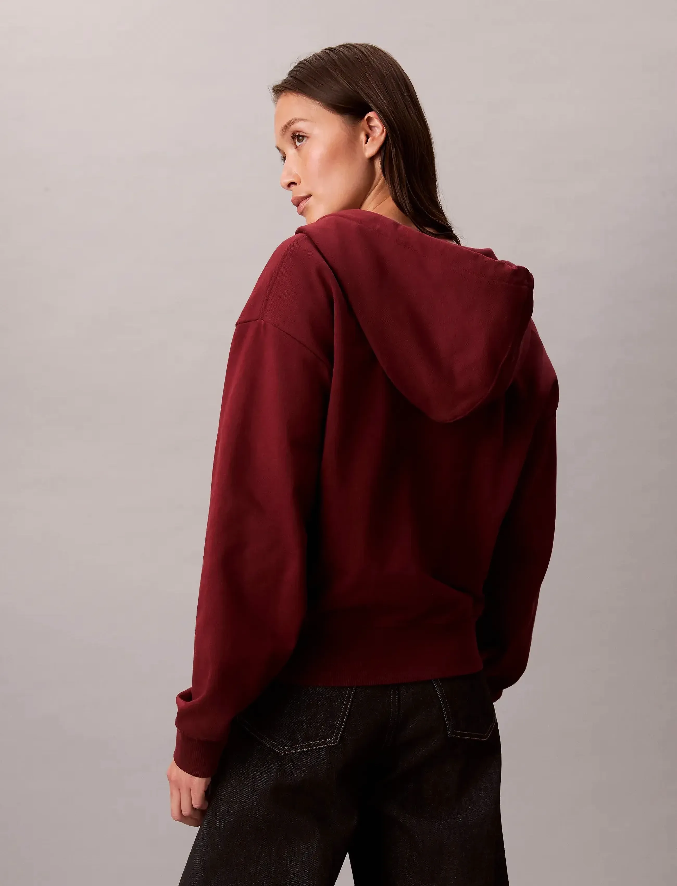 Calvin Klein Jeans - LS MONOLOGO F TERRY FZ BF HOODIE - pulls à capuche - renaissance red - 3