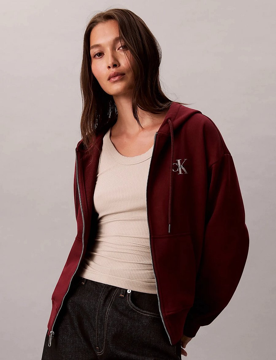 Calvin Klein Jeans - LS MONOLOGO F TERRY FZ BF HOODIE - pulls à capuche - renaissance red - 5