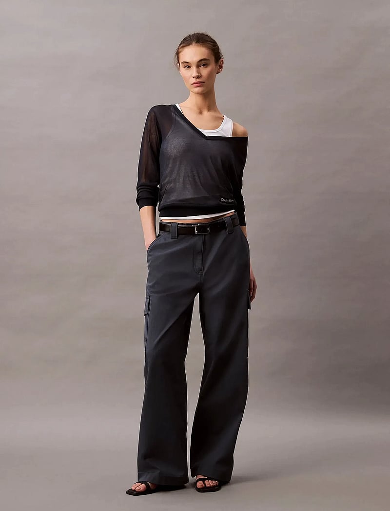 Calvin Klein Jeans - UTILITY CANVAS CARGO PANT - cargo-hosen - india ink - 0