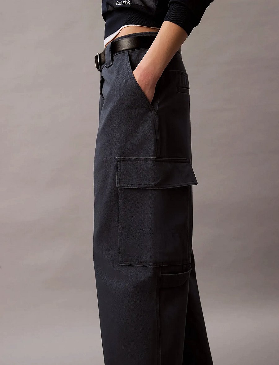 Calvin Klein Jeans - UTILITY CANVAS CARGO PANT - cargo-hosen - india ink - 3