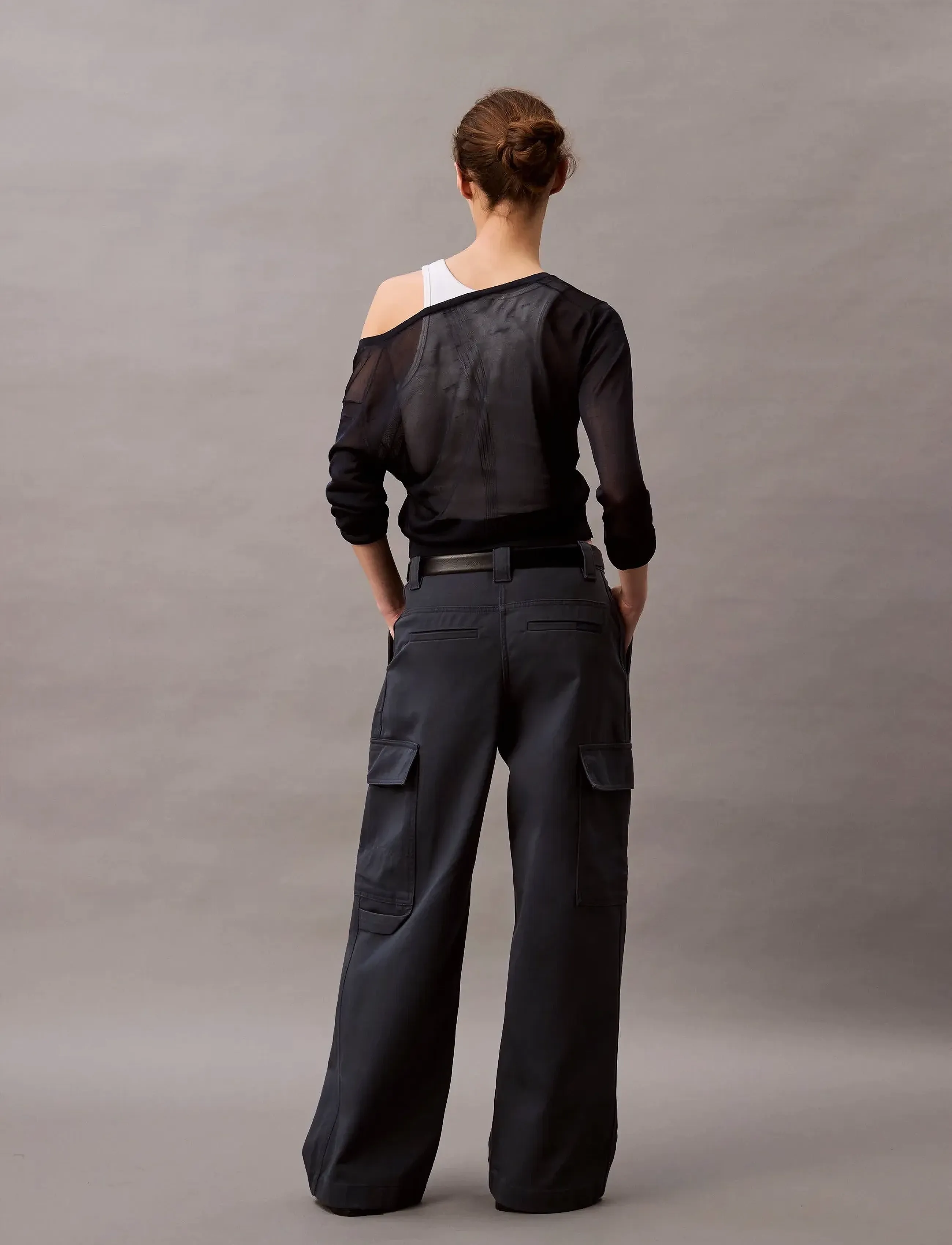 Calvin Klein Jeans - UTILITY CANVAS CARGO PANT - cargo-hosen - india ink - 5