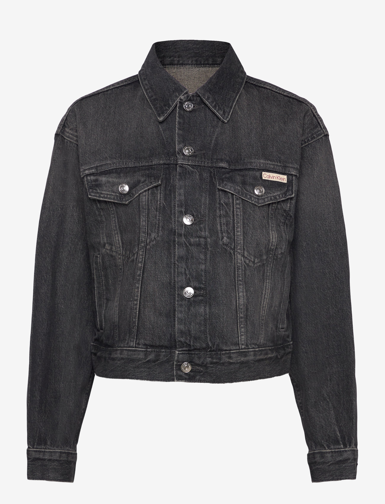 Calvin Klein Jeans - 90s TRUCKER BLACK FOG - denimjakker - black fog - 1