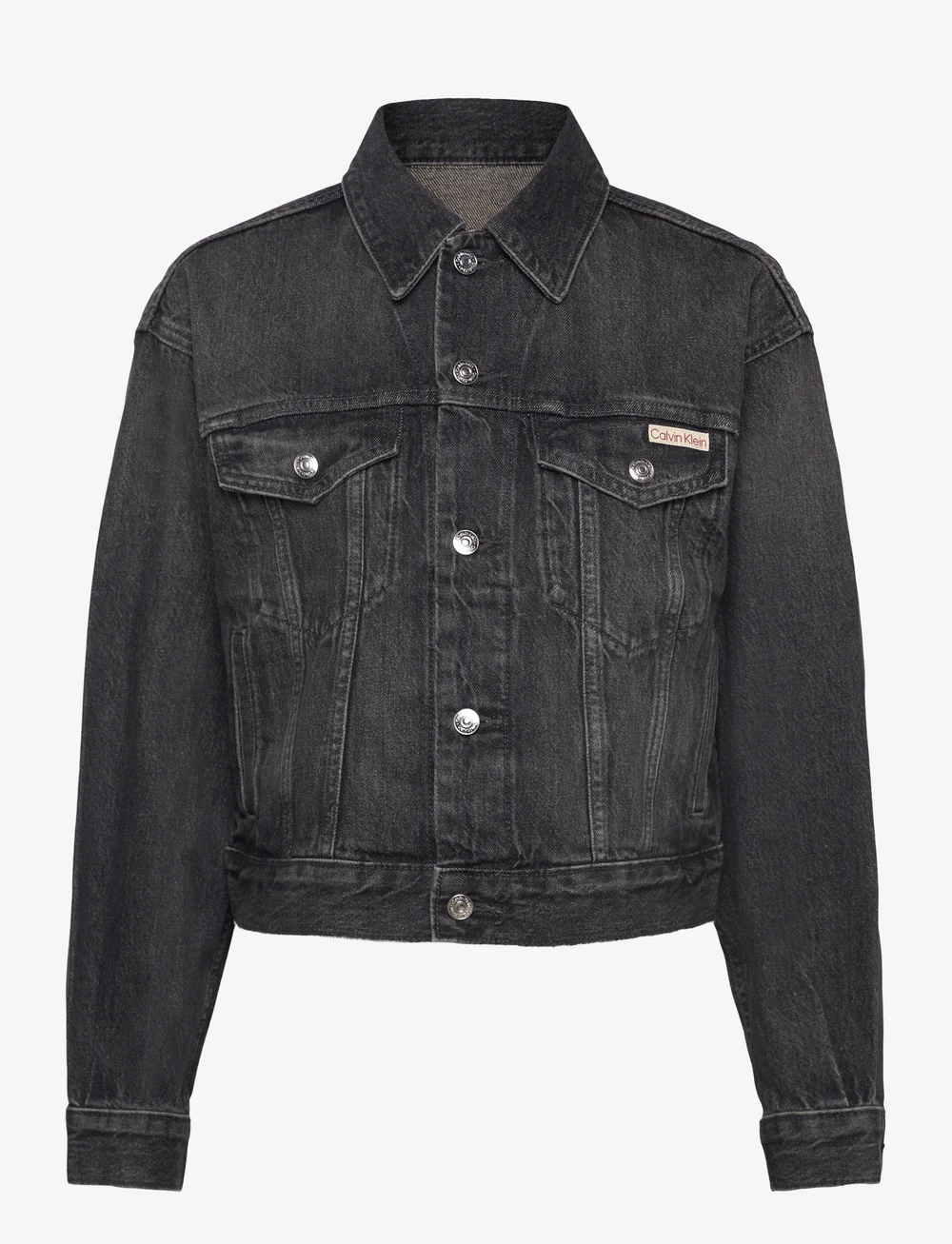 Calvin Klein Jeans - 90s TRUCKER BLACK FOG - jeansjacken - black fog - 1