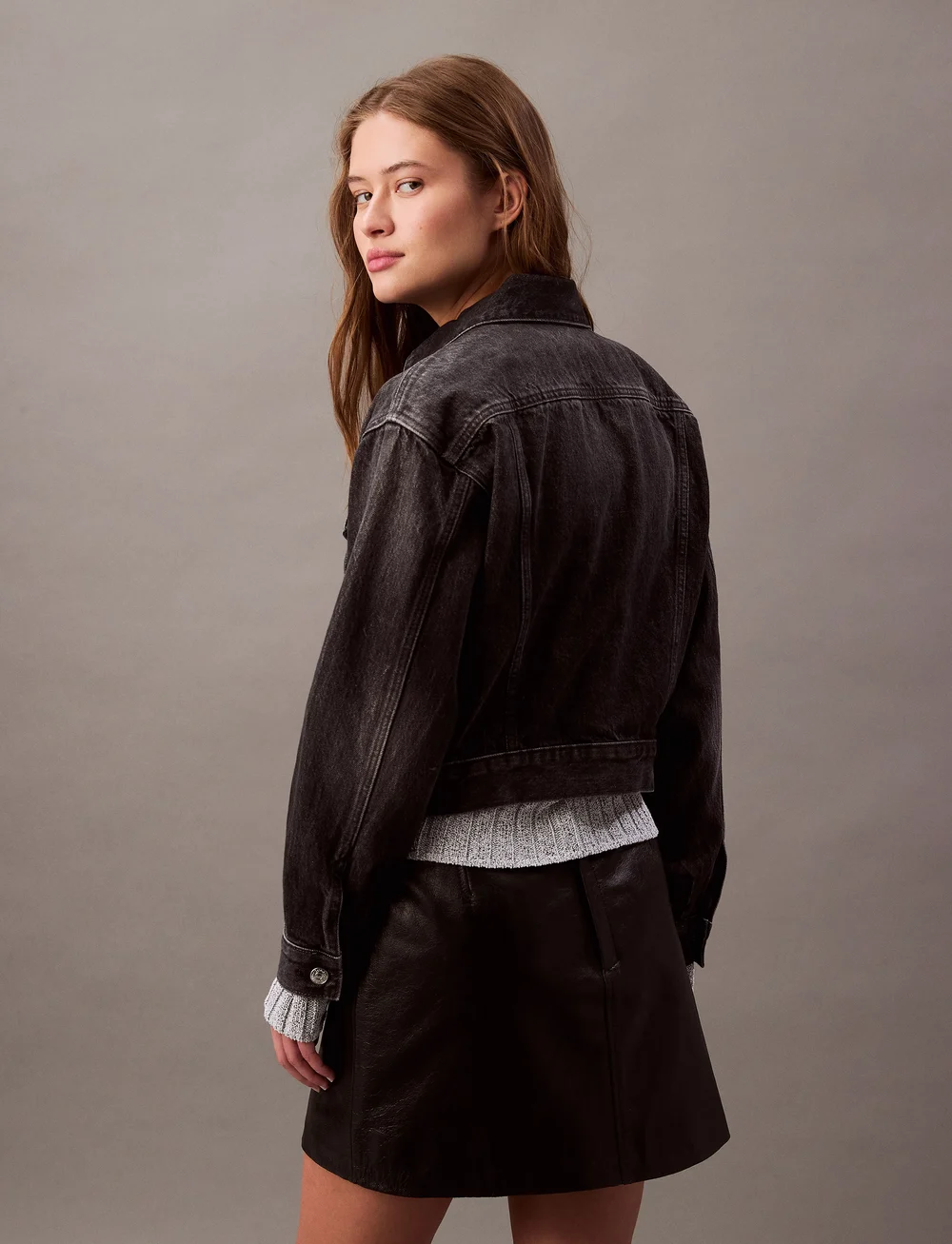 Calvin Klein Jeans - 90s TRUCKER BLACK FOG - jeansjacken - black fog - 5