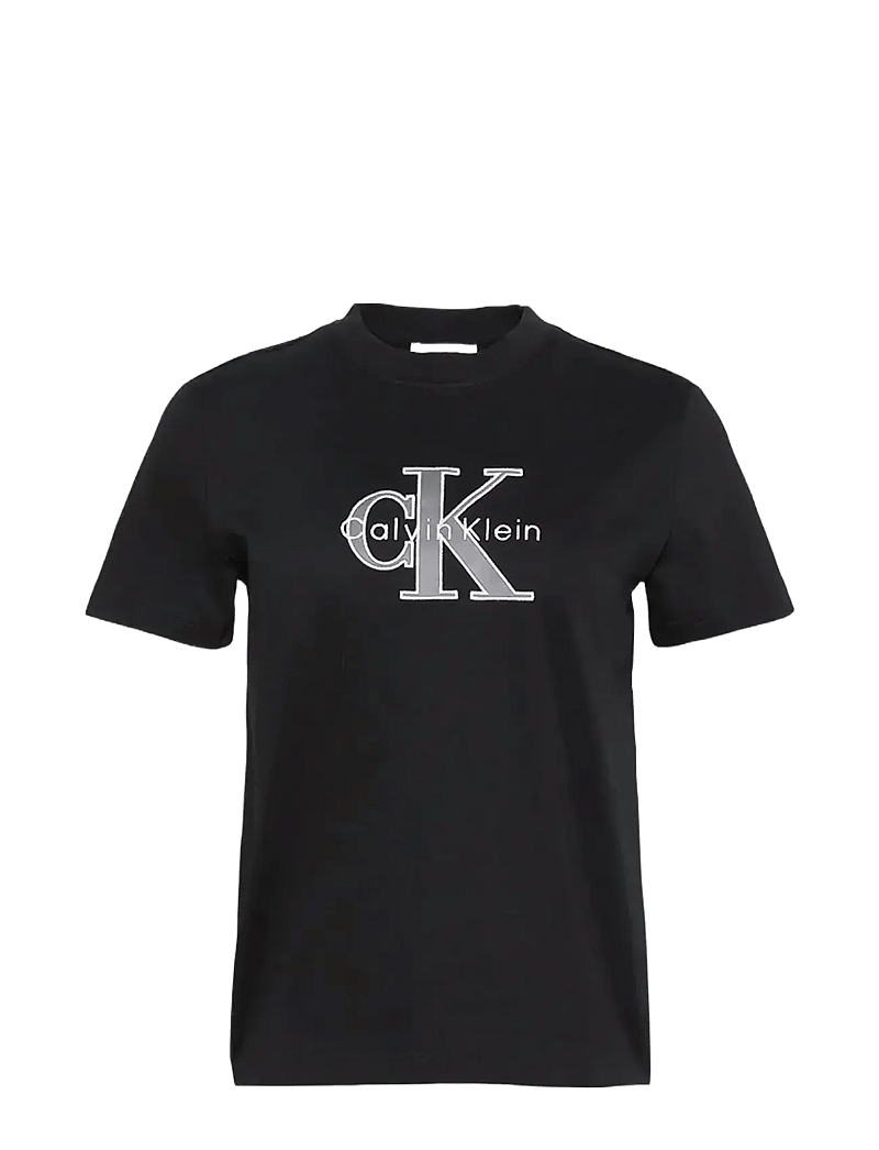 Calvin Klein Jeans - HERO SS CLASSIC MONOLOGO CNECK T - t-shirts - black - 1