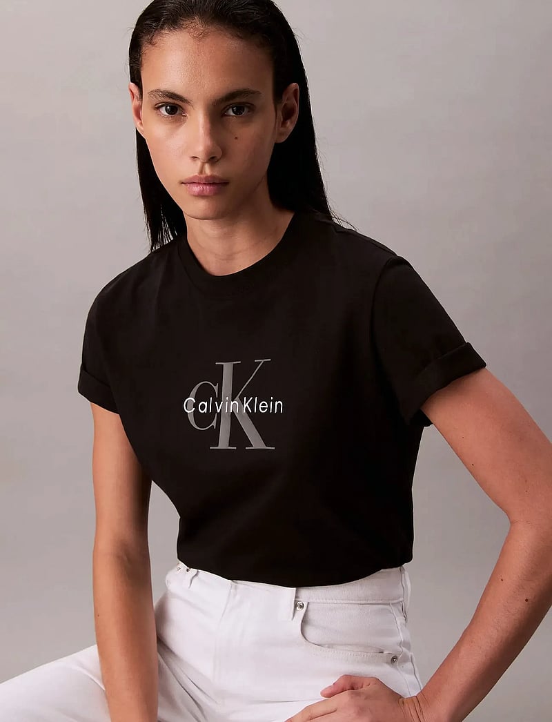 Calvin Klein Jeans - HERO SS CLASSIC MONOLOGO CNECK T - t-shirts - black - 2