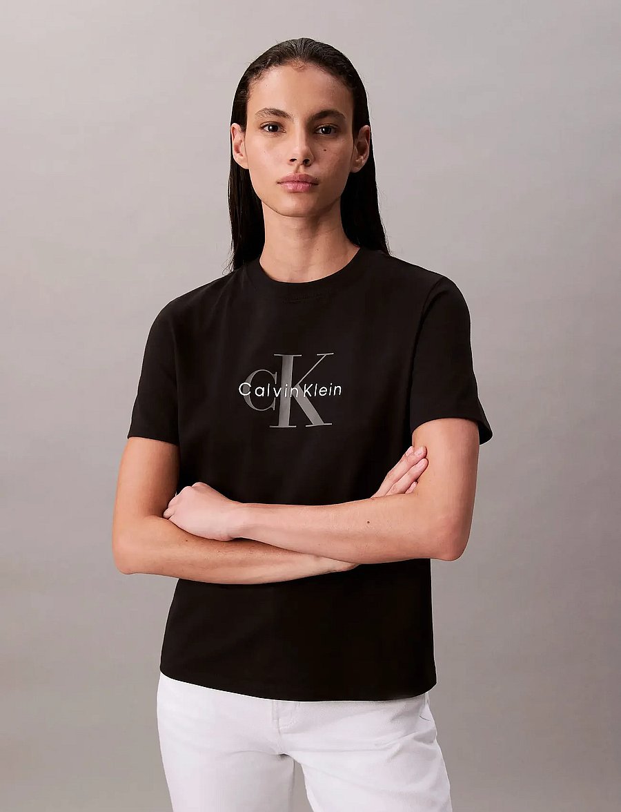Calvin Klein Jeans - HERO SS CLASSIC MONOLOGO CNECK T - t-shirts - black - 3