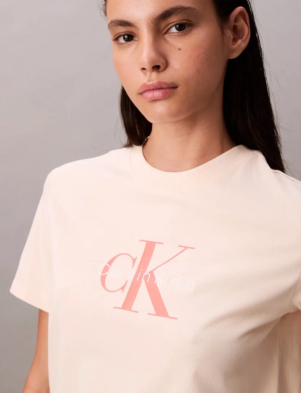 Calvin Klein Jeans - HERO SS CLASSIC MONOLOGO CNECK T - t-shirts - brazilian sand - 3