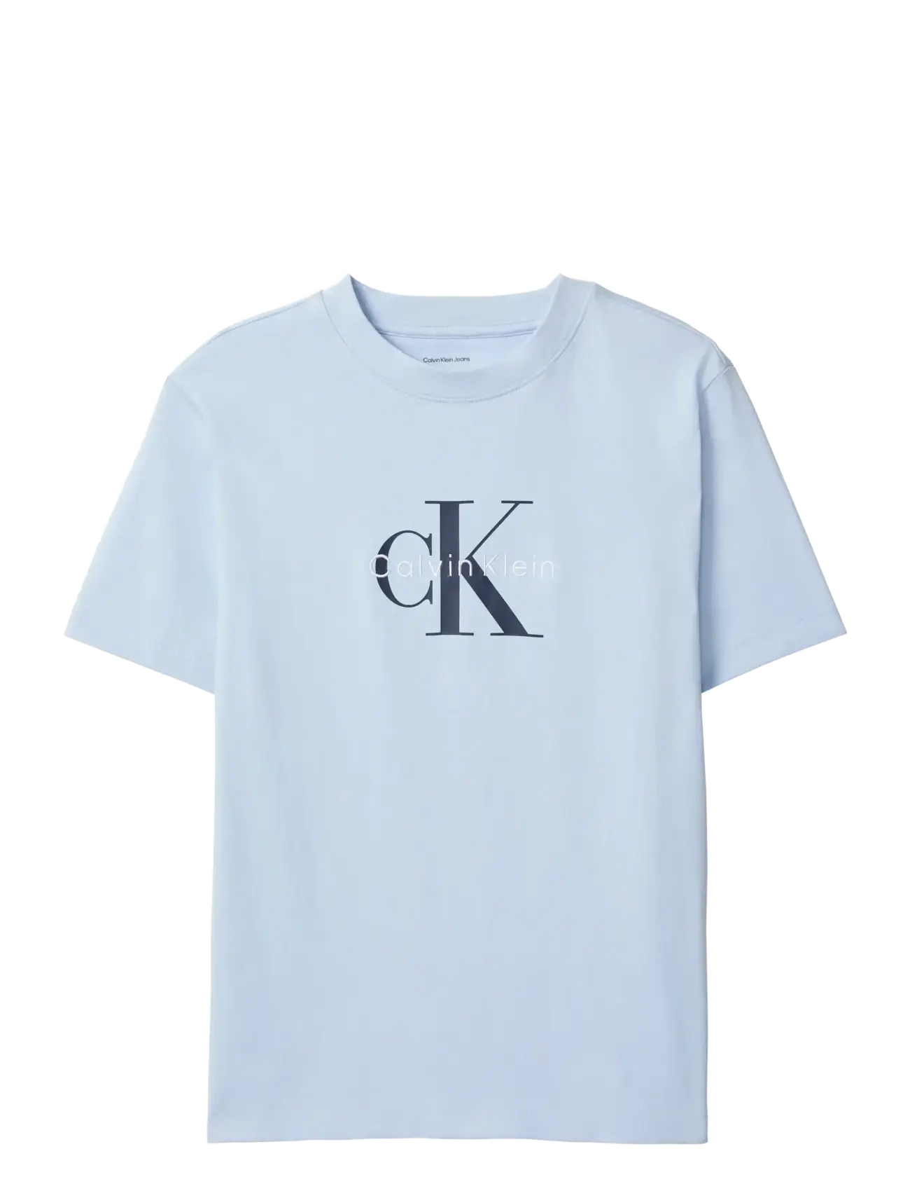 CALVIN KLEIN JEANS Hero Ss Klassisch Monologo Cneck T Blau - XXS - Damen