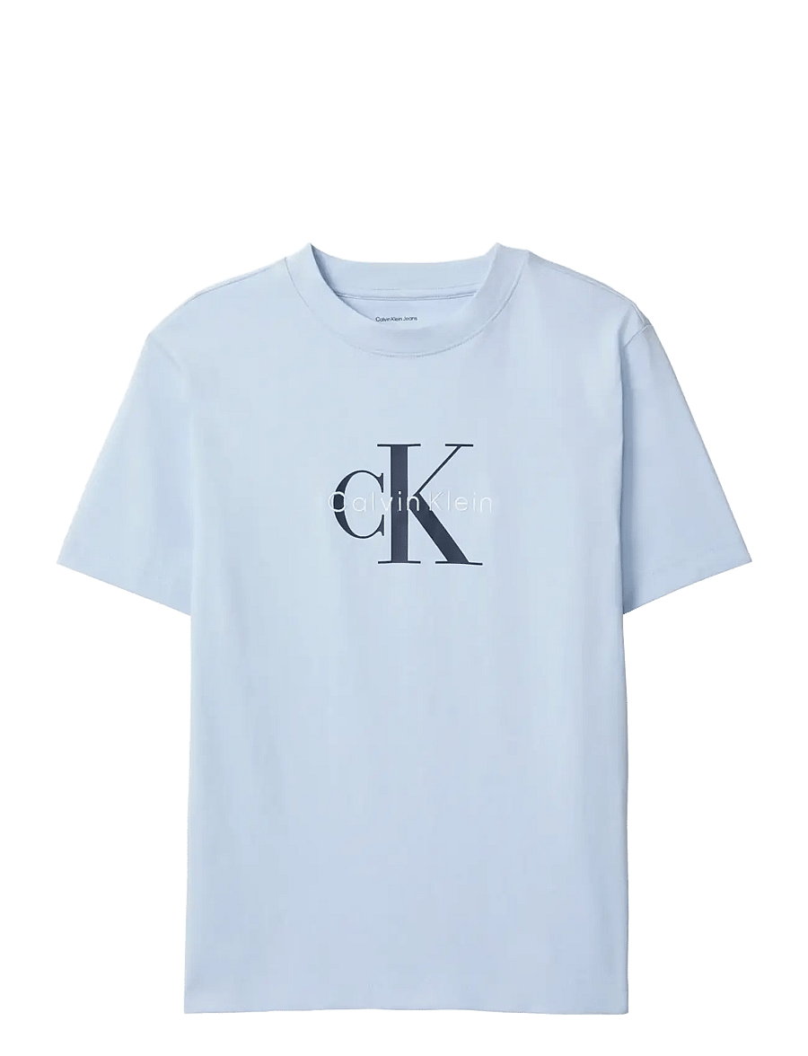 Calvin Klein Jeans - HERO SS CLASSIC MONOLOGO CNECK T - t-shirts - breezy blue - 1