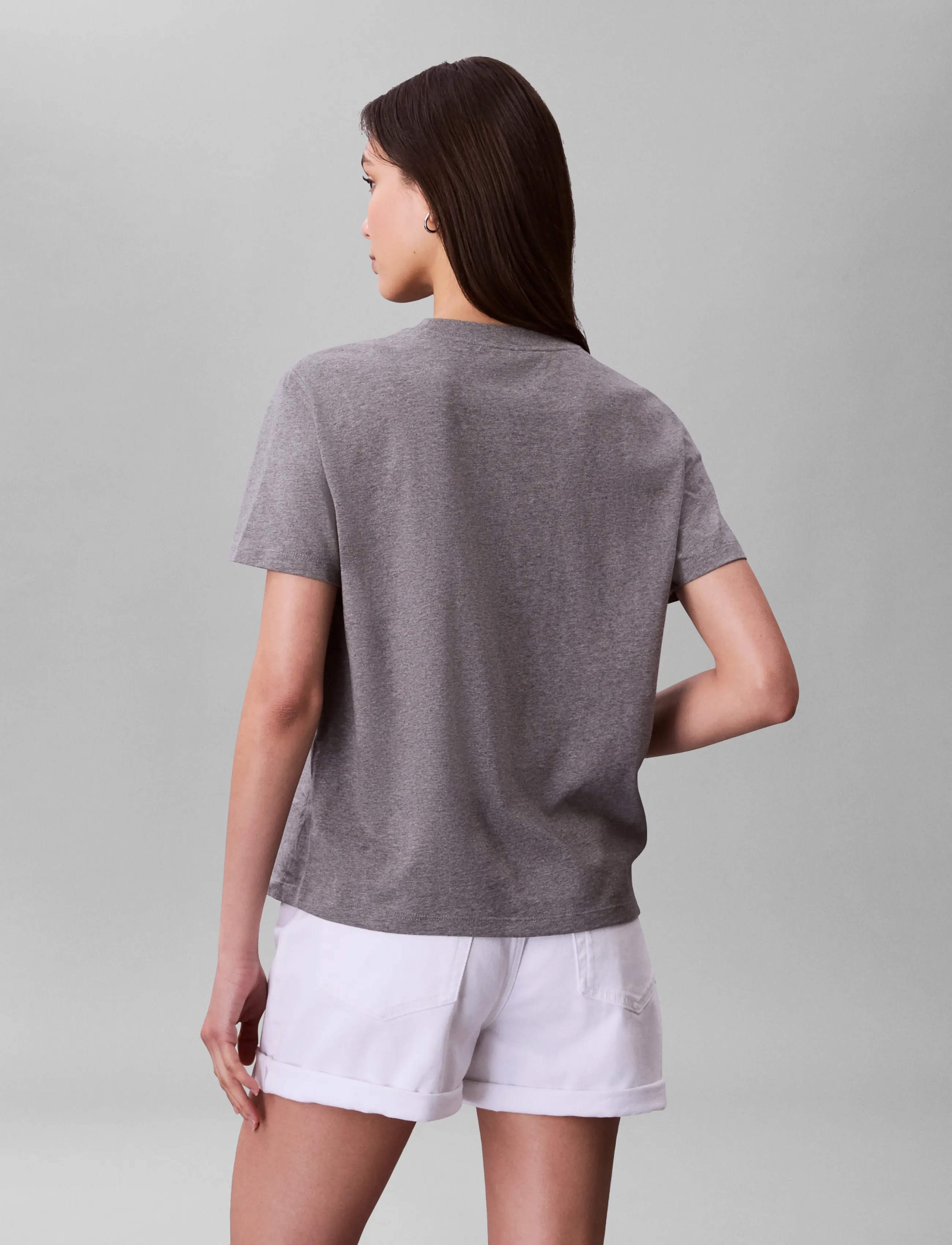 Calvin Klein Jeans - HERO SS CLASSIC MONOLOGO CNECK T - t-shirts - med grey heather - 2