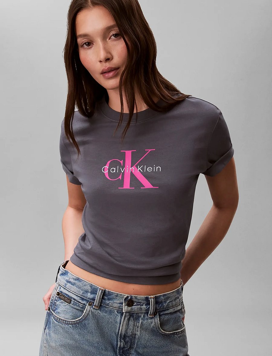 Calvin Klein Jeans - HERO SS CLASSIC MONOLOGO CNECK T - t-shirts - turbulence - 4