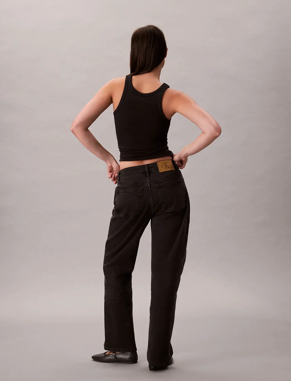 Calvin Klein Jeans - HIGH RISE STRAIGHT CK ESSENTIAL - sirge säärega teksad - ck essential black - 3