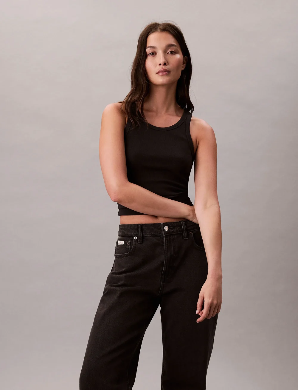 Calvin Klein Jeans - HIGH RISE STRAIGHT CK ESSENTIAL - sirge säärega teksad - ck essential black - 4