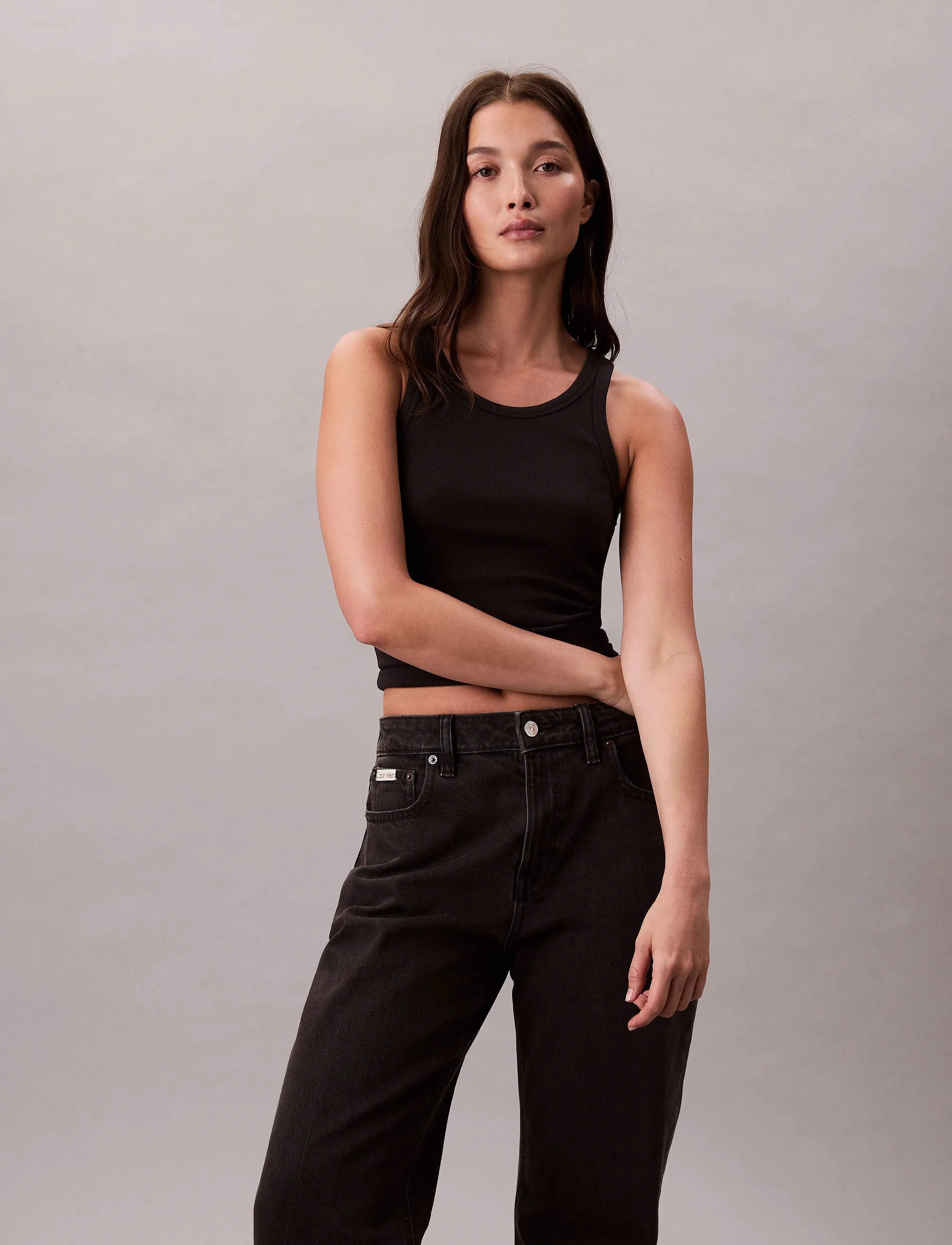 Calvin Klein Jeans - HIGH RISE STRAIGHT CK ESSENTIAL - straight jeans - ck essential black - 4