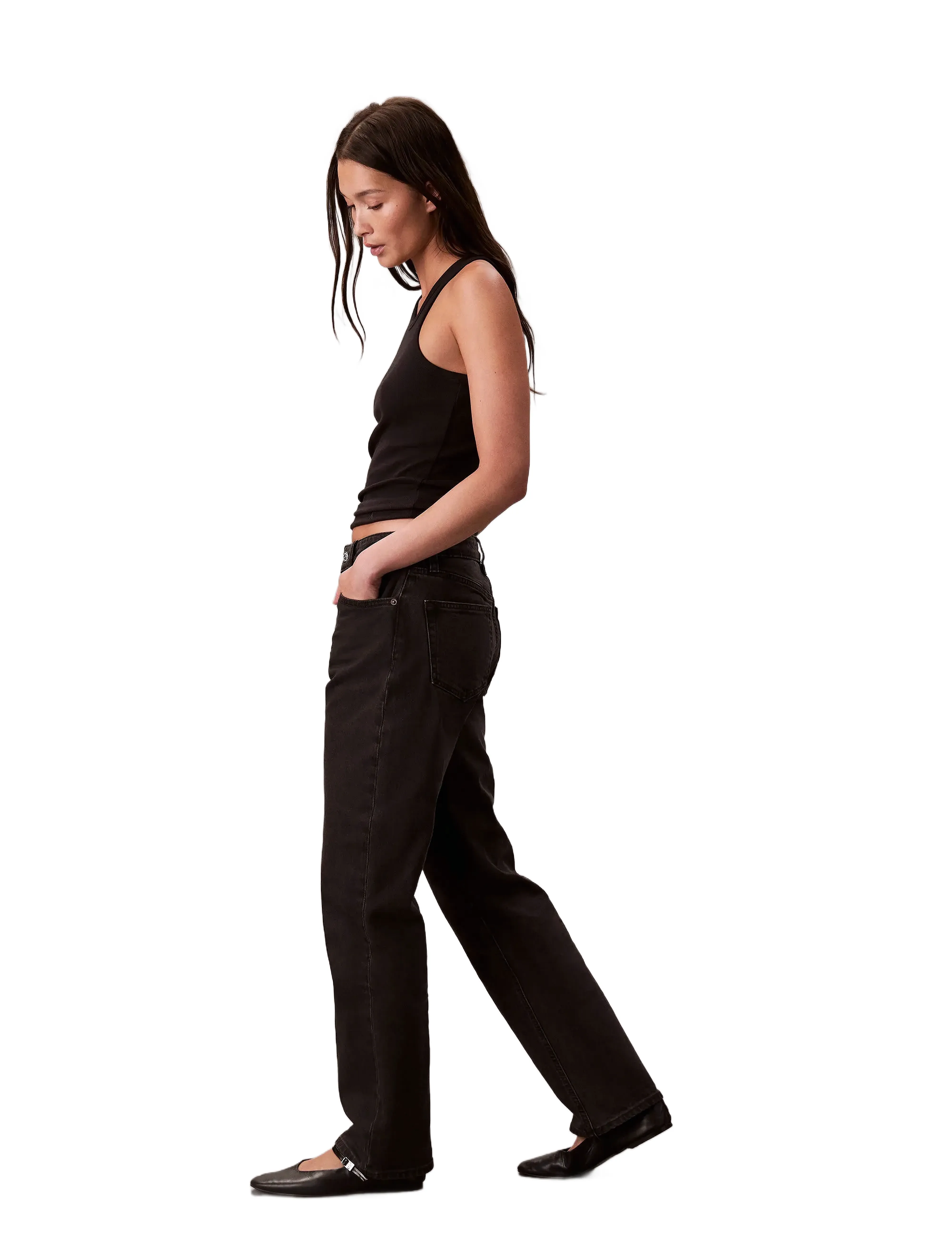 Calvin Klein Jeans High Rise Straight Ck Essential high waist jeans dam – bild 5