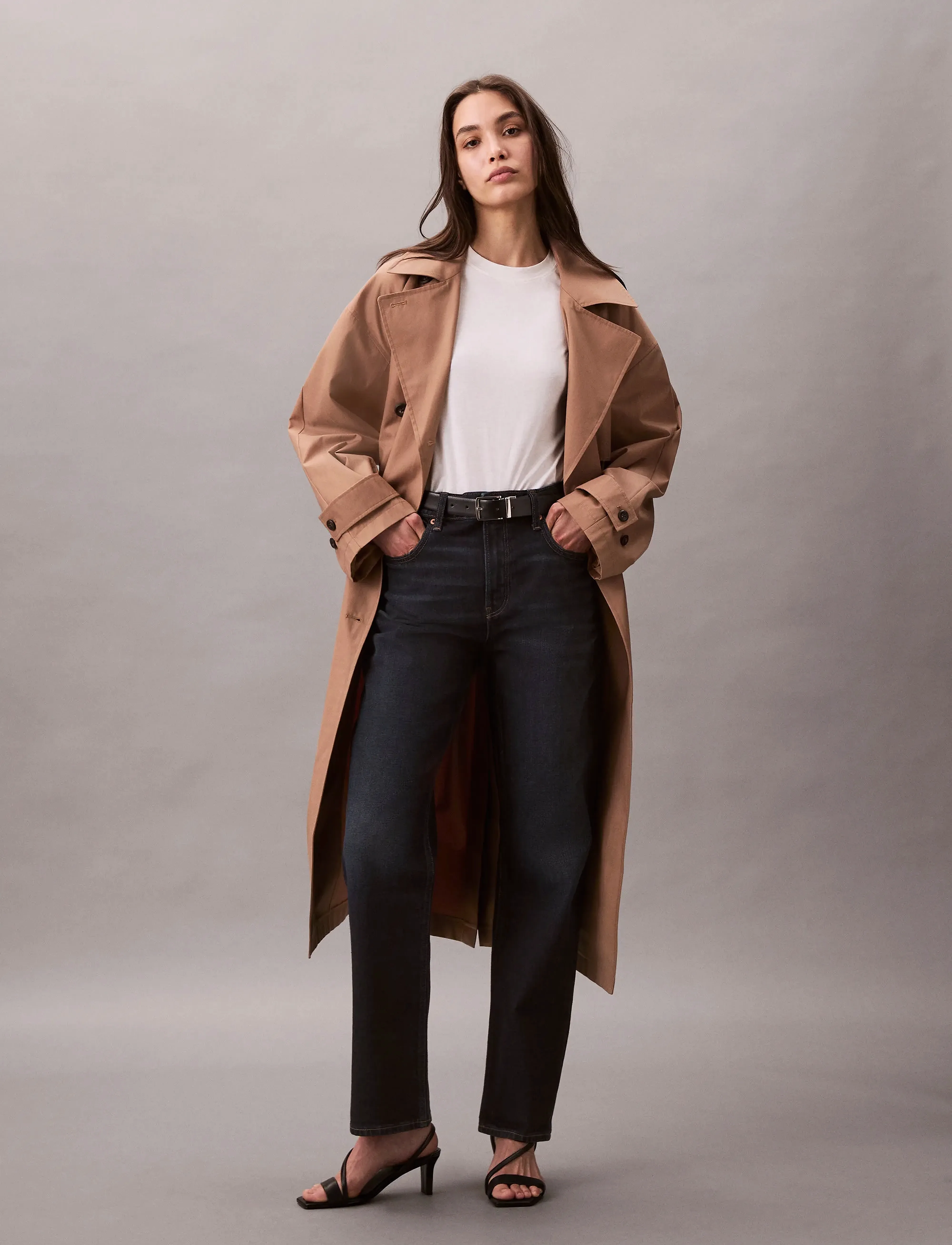 Calvin Klein Jeans HIGH RISE STRAIGHT OXBOW - Straight jeans - OXBOW / navy