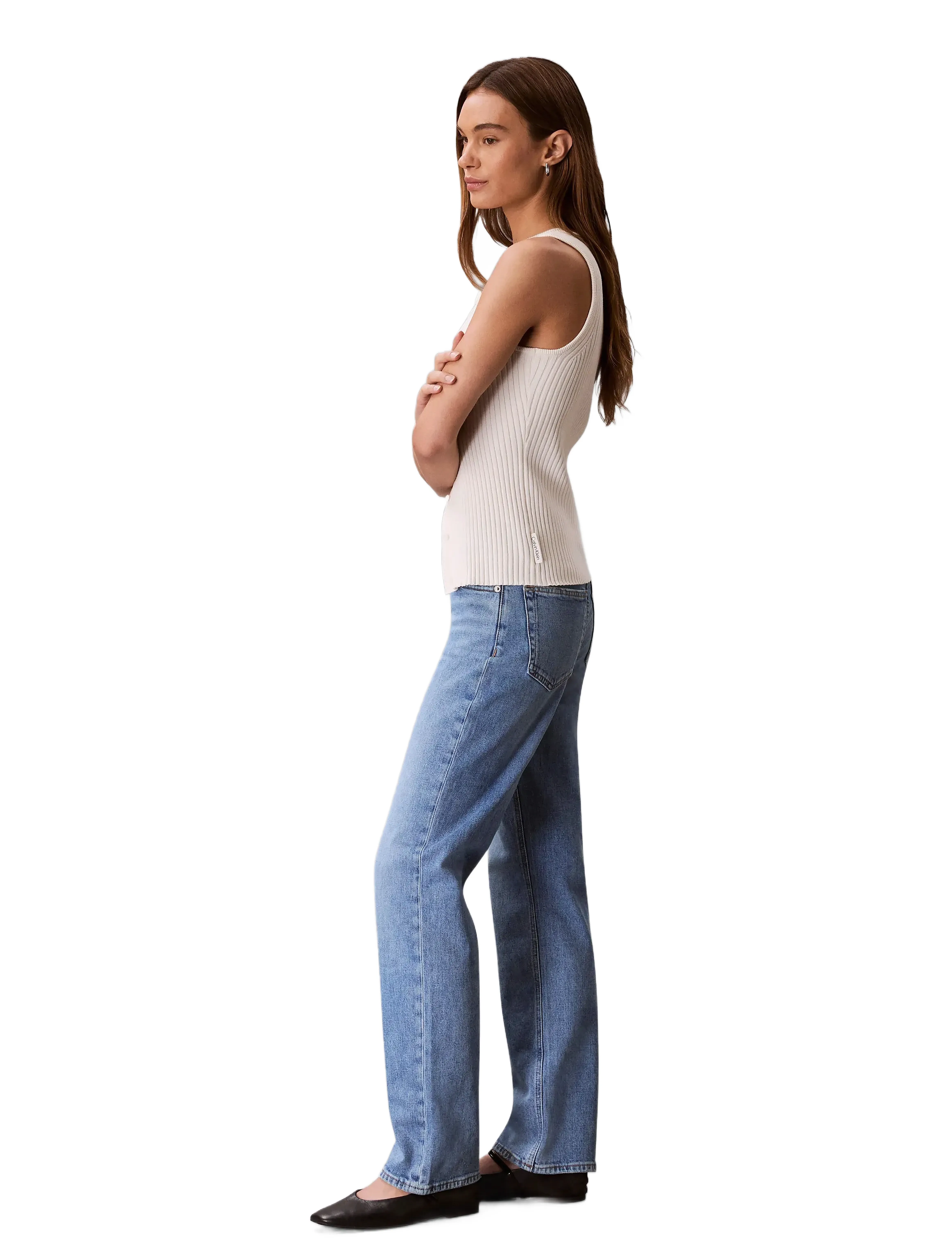 Calvin Klein Jeans High Rise Straight Nassau raka jeans dam – bild 5