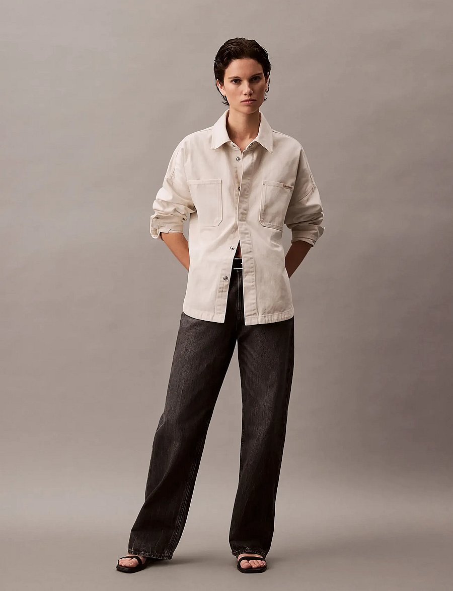 Calvin Klein Jeans - SIGNATURE 90s STRAIGHT BLACK FOG - straight jeans - black fog - 0