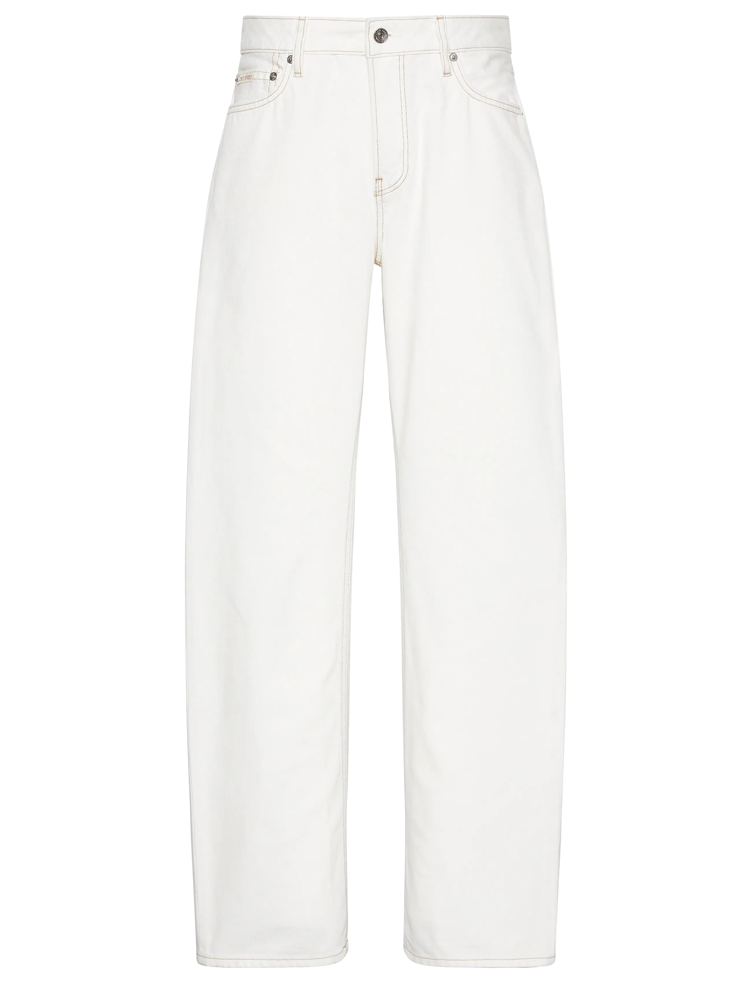 Calvin Klein Jeans SIGNATURE 90s STRAIGHT CHALK - Jeans - CHALK WHITE / white