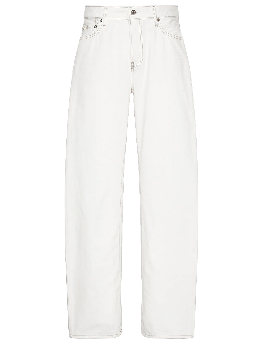 Calvin Klein Jeans - SIGNATURE 90s STRAIGHT CHALK - chalk white - 1