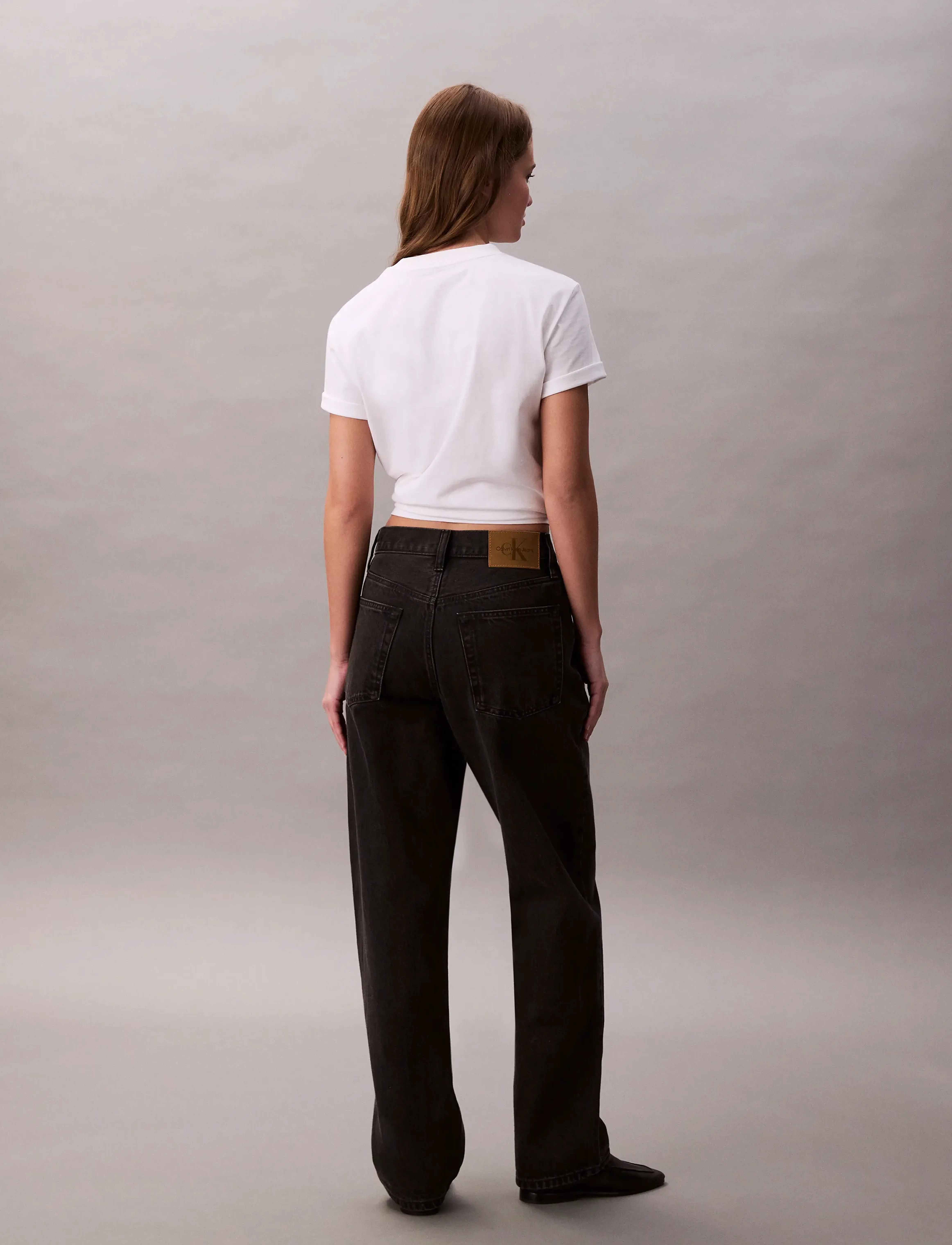 Calvin Klein Jeans - 90S LOOSE CK ESSENTIAL BLACK - hosen mit weitem bein - ck essential black - 5