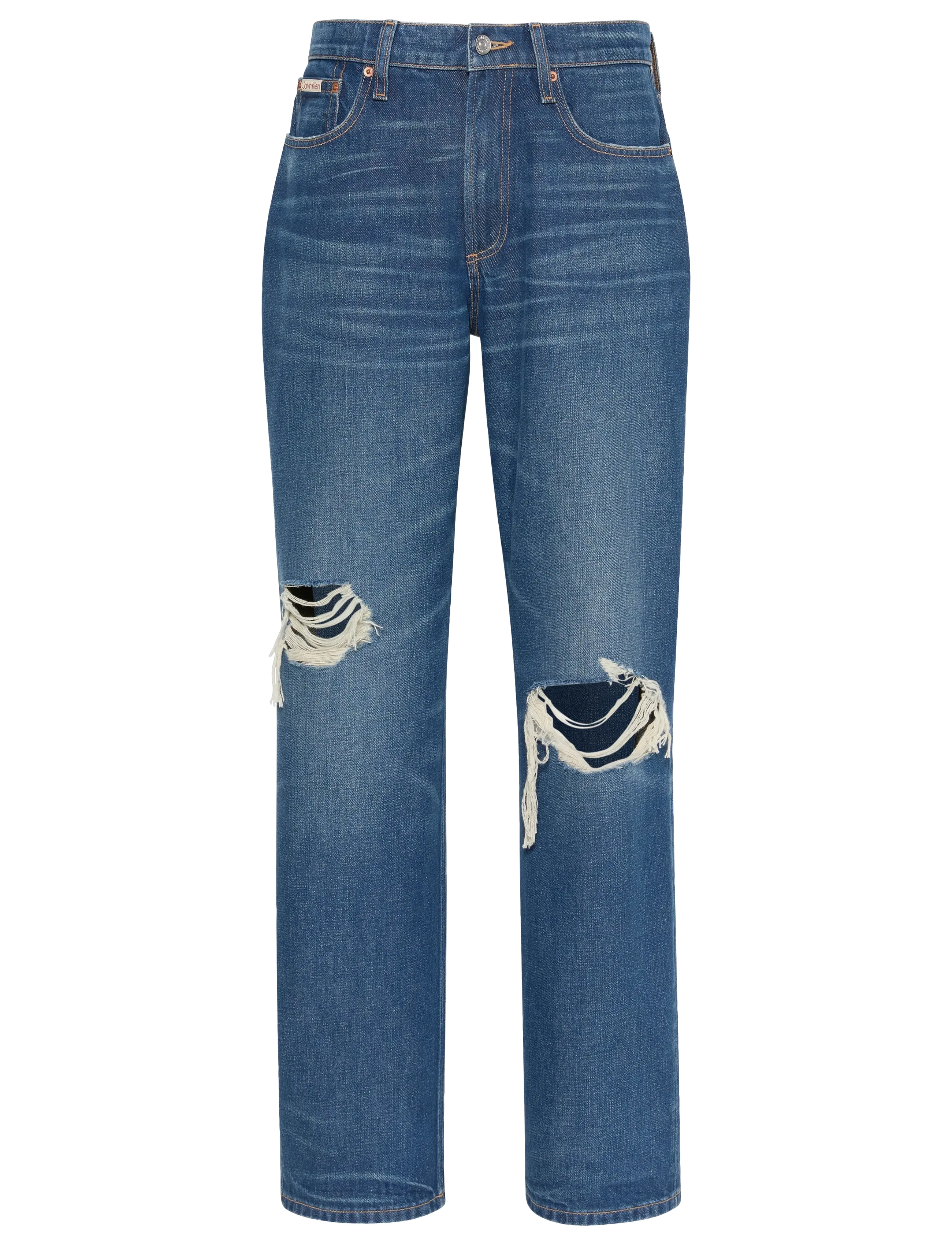 CALVIN KLEIN JEANS 90S Loose Vintage River Destroye Blau - 29 - Damen