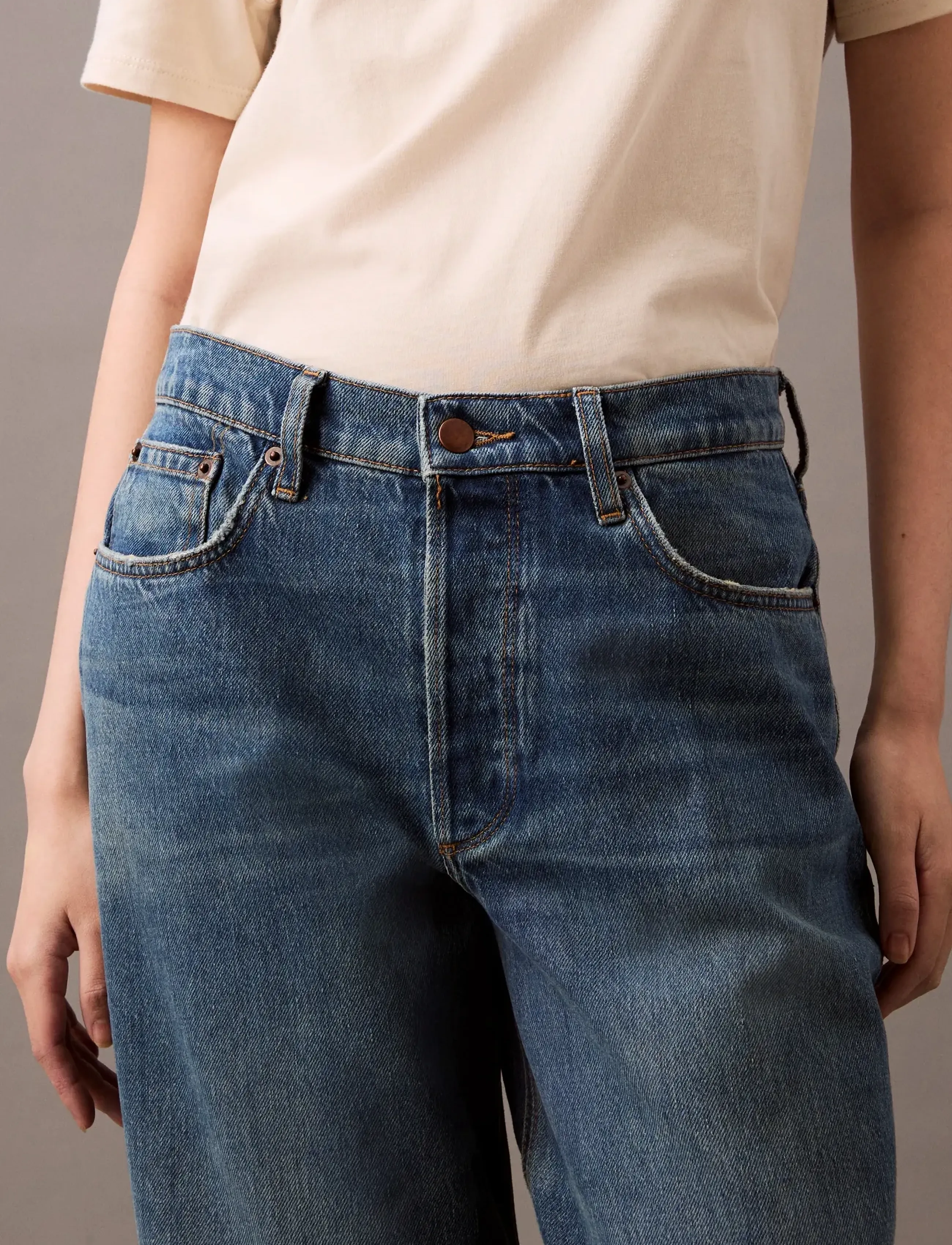 Calvin Klein Jeans - 90S LOOSE VINTAGE RIVER DESTROYE - hosen mit weitem bein - vintage river destroyed - 4