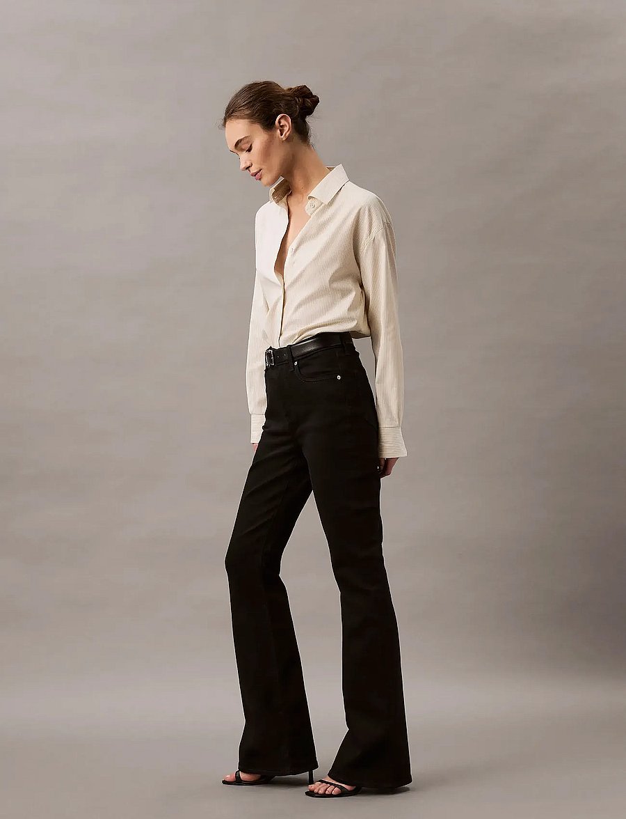 Calvin Klein Jeans - HIGH RISE FLARE CK CLASSIC BLACK - utsvängda jeans - ck classic black - 4