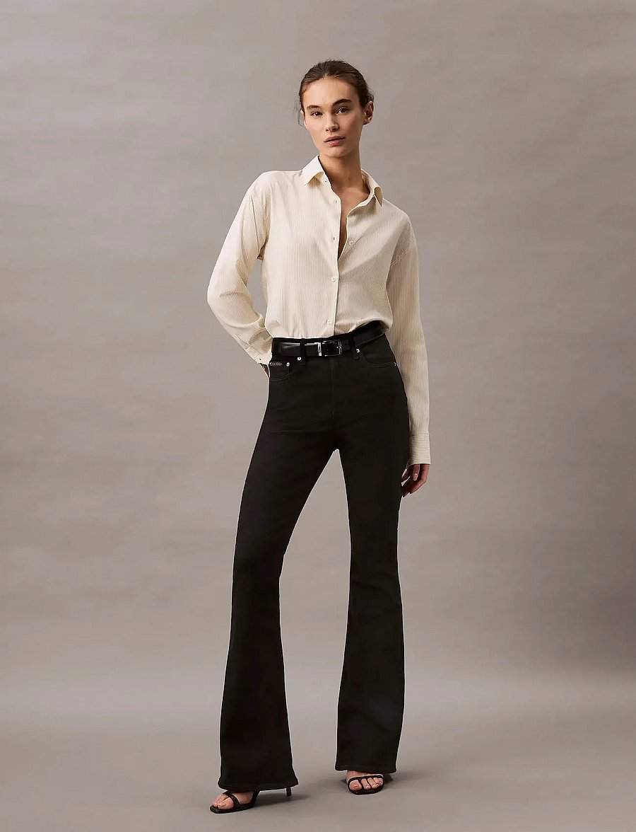 Calvin Klein Jeans - HIGH RISE FLARE CK CLASSIC BLACK - utsvängda jeans - ck classic black - 5