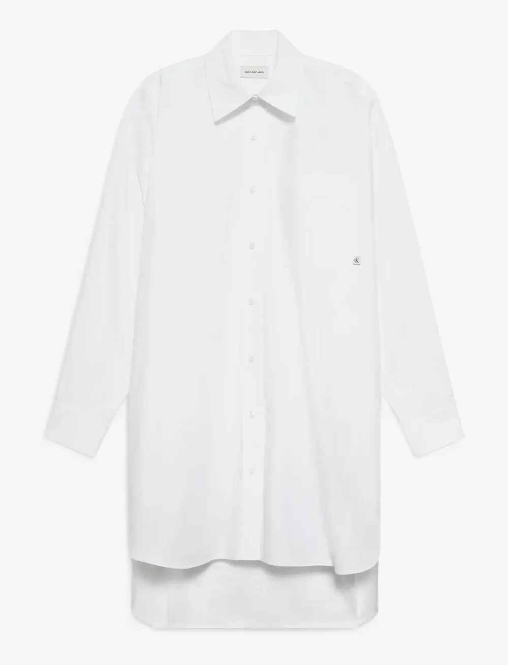 Calvin Klein Jeans - Cotton Oversized Mini Shirtdress - hemdkleider - brilliant white - 1