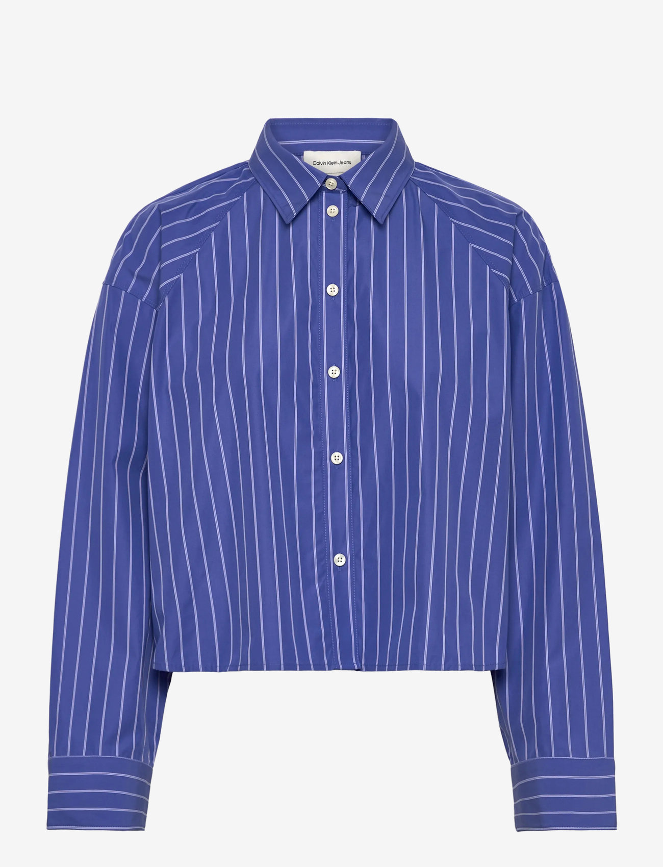 Calvin Klein Jeans - YD STRIPE BOXY CROPPED SHIRT - langærmede skjorter - 19142 csw25s_w015+6_amparo - 1