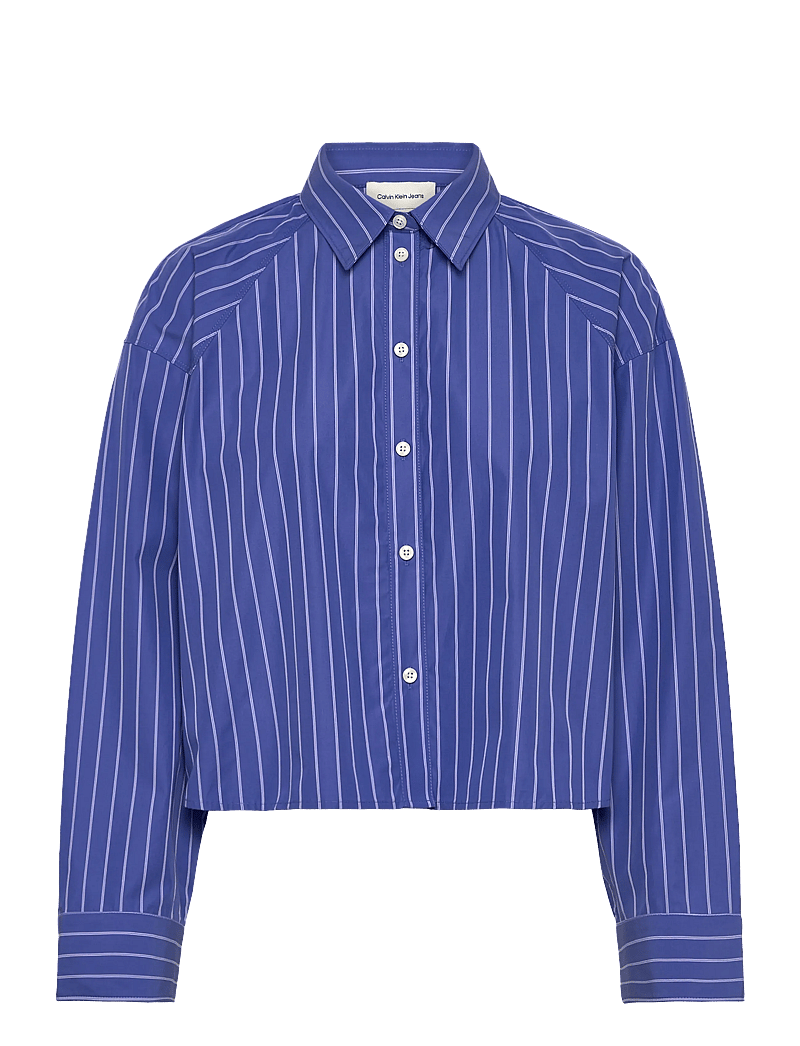 Calvin Klein Jeans - YD STRIPE BOXY CROPPED SHIRT - langærmede skjorter - 19142 csw25s_w015+6_amparo - 1