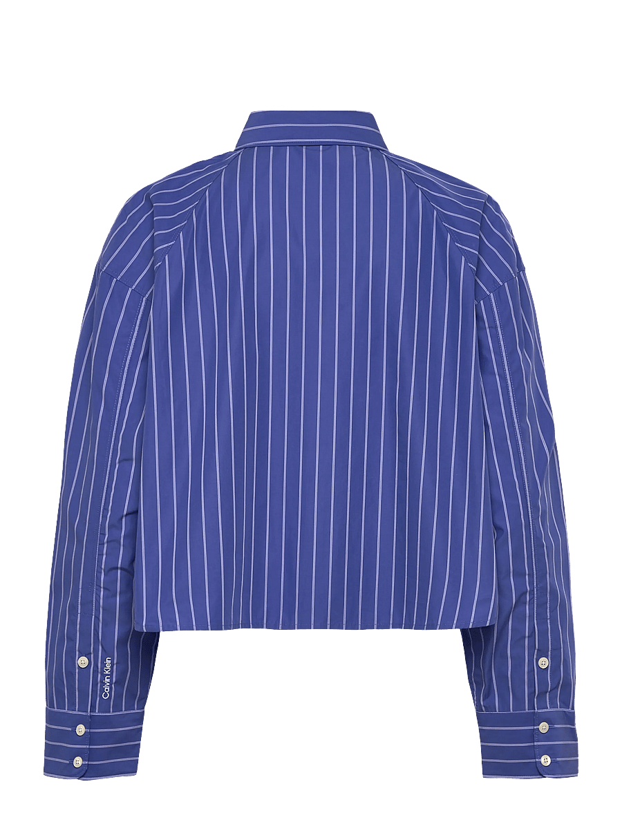 Calvin Klein Jeans - YD STRIPE BOXY CROPPED SHIRT - langärmlige hemden - 19142 csw25s_w015+6_amparo - 2