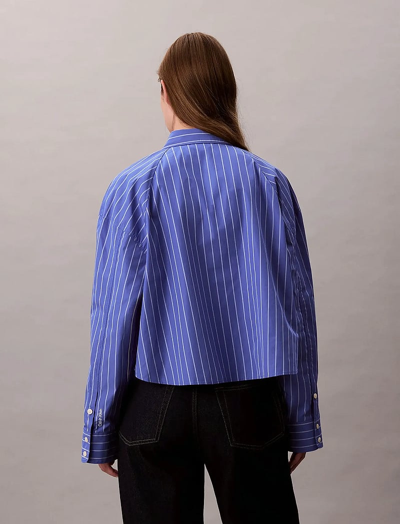 Calvin Klein Jeans - YD STRIPE BOXY CROPPED SHIRT - langærmede skjorter - 19142 csw25s_w015+6_amparo - 5