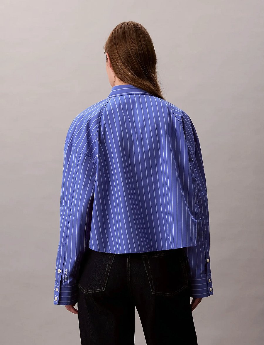 Calvin Klein Jeans - YD STRIPE BOXY CROPPED SHIRT - langärmlige hemden - 19142 csw25s_w015+6_amparo - 5