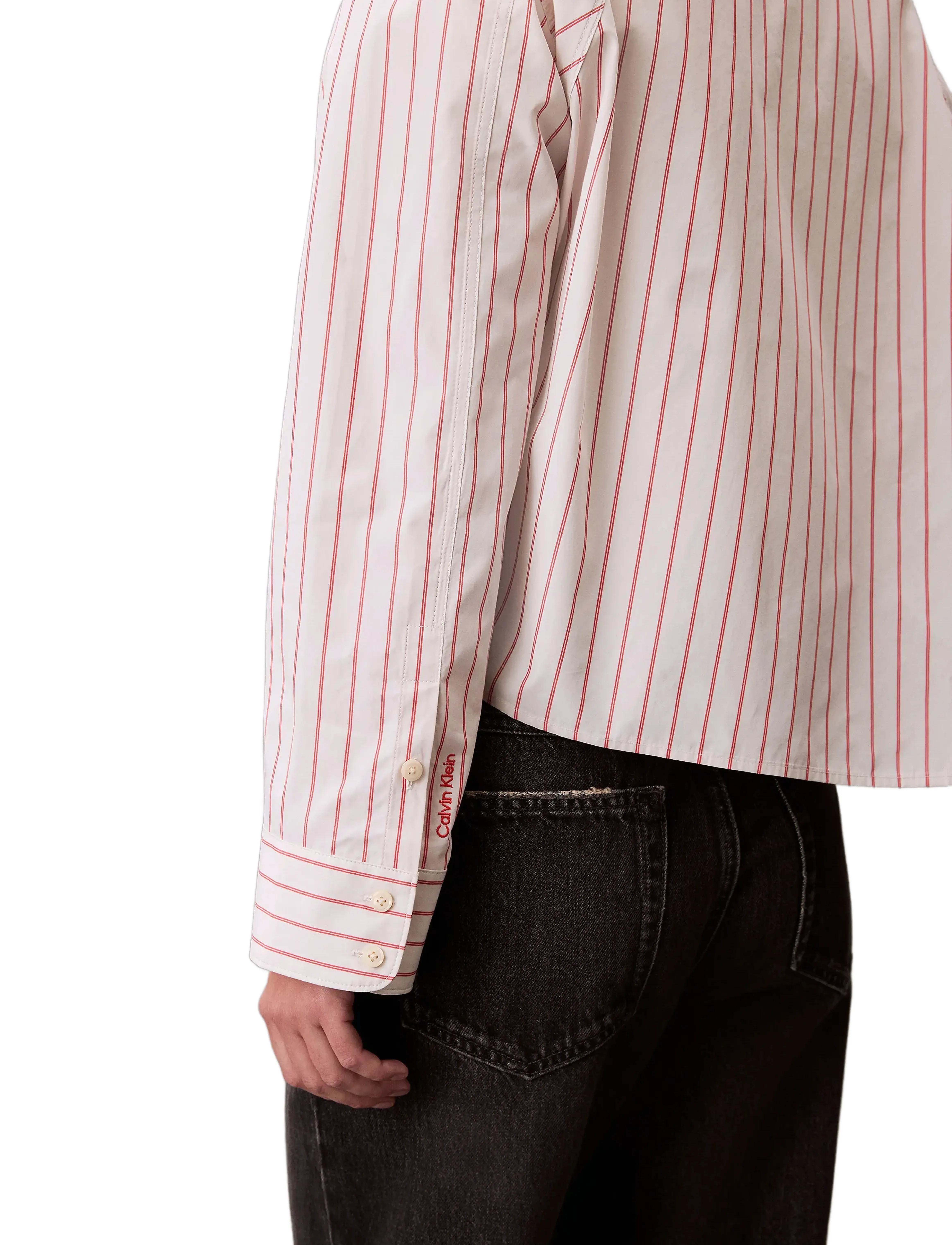 Calvin Klein Jeans Yd Stripe Boxy Cropped Shirt skjortor dam – bild 5