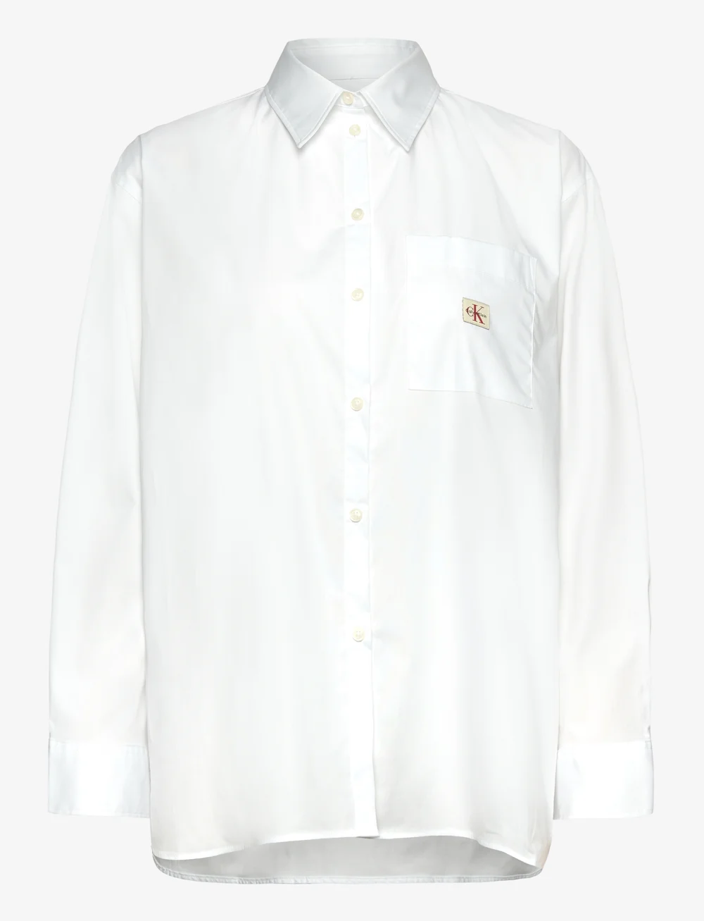 Calvin Klein Jeans - POPLIN RELAXED SHIRT - langerma skyrtur - brilliant white - 1