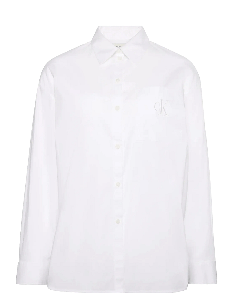 Calvin Klein Jeans - POPLIN RELAXED SHIRT - pikkade varrukatega särgid - brilliant white - 1