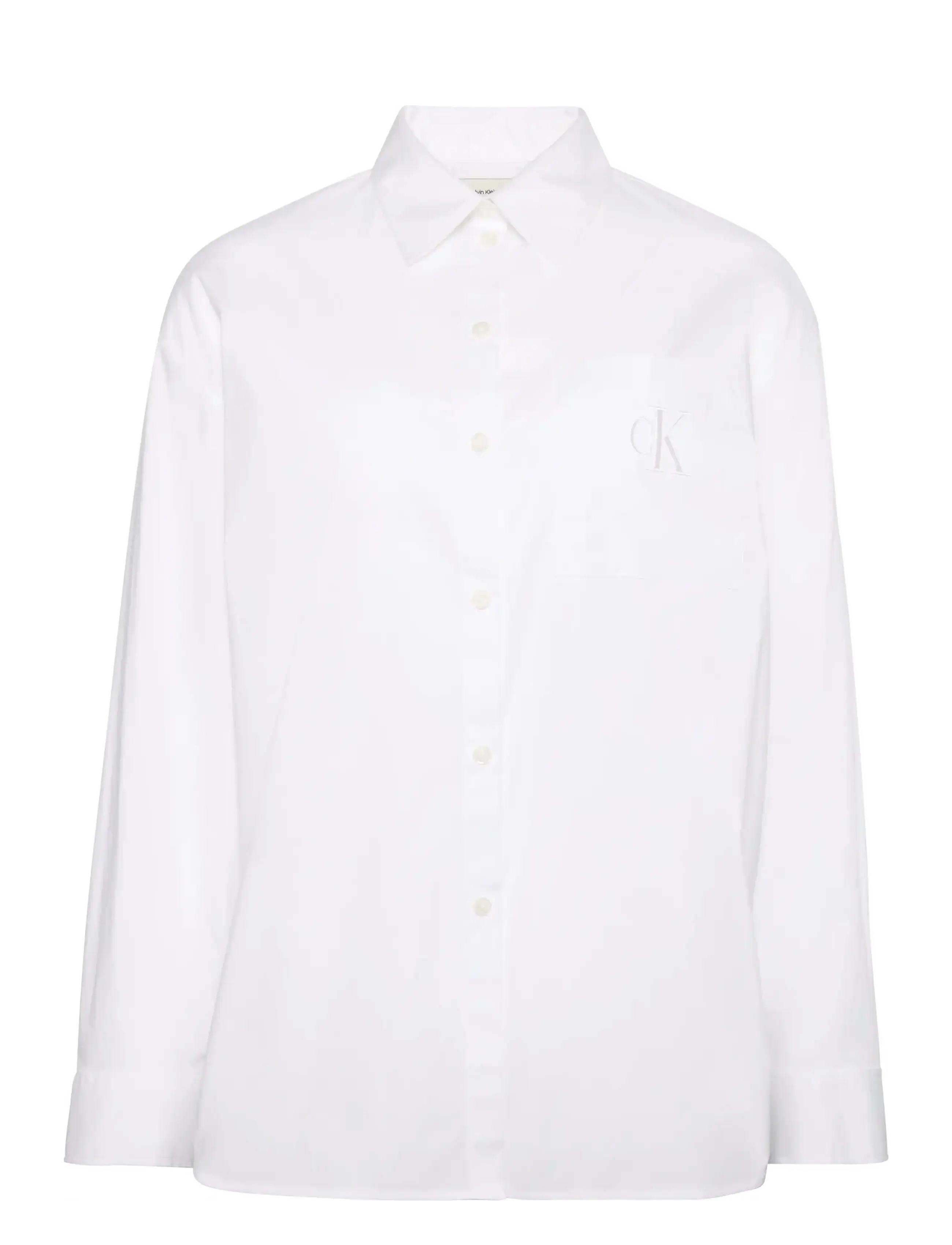 Calvin Klein Jeans POPLIN RELAXED SHIRT - Transitional Layering - BRILLIANT WHITE / white