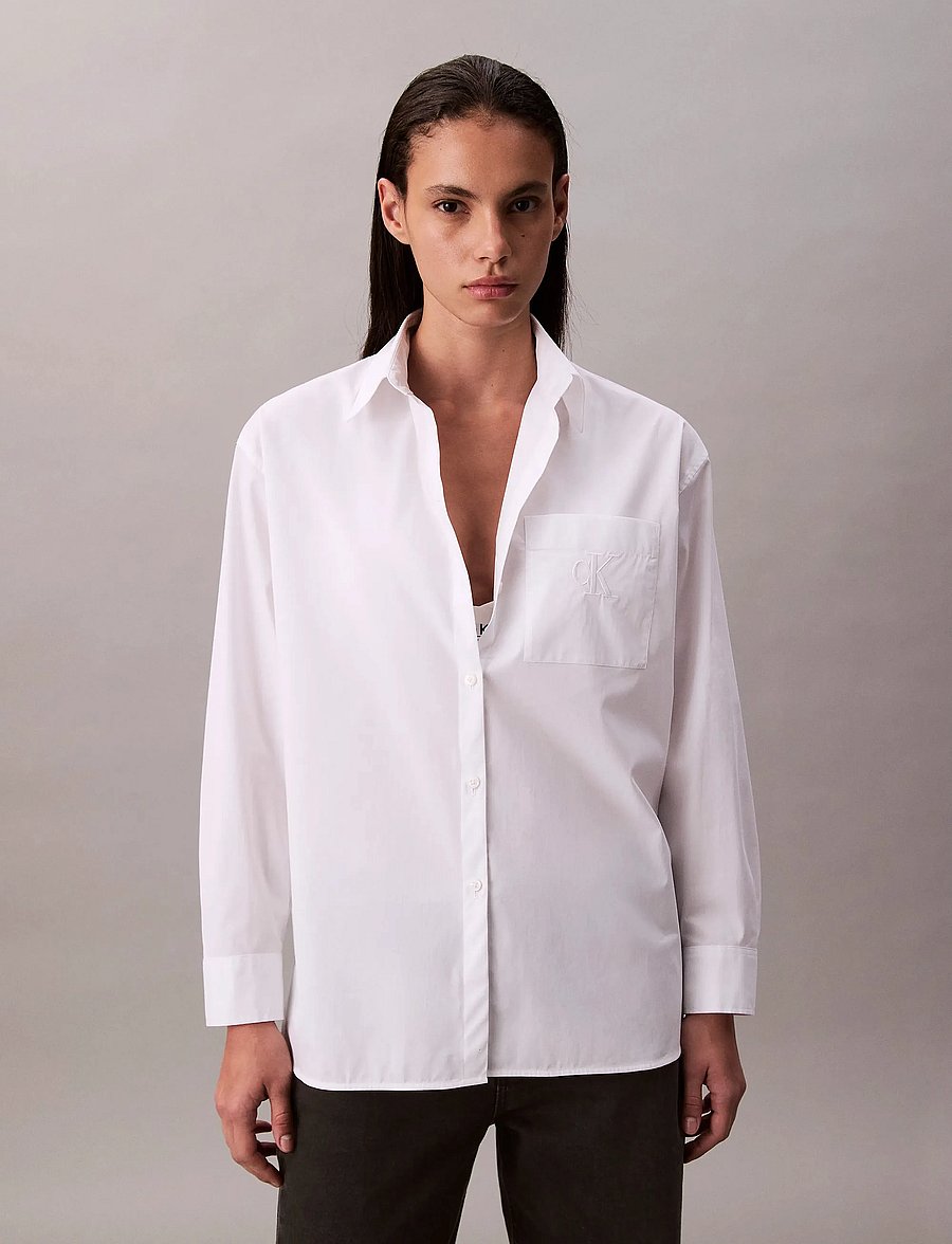 Calvin Klein Jeans - POPLIN RELAXED SHIRT - chemises à manches longues - brilliant white - 3