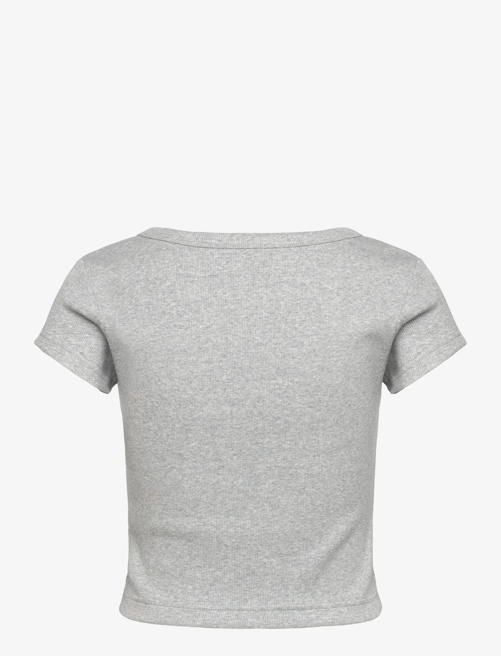 Calvin Klein Jeans - A- WOVEN LABEL 2X2 RIB BABY TEE - t-shirts - bc06 grey heather - 2