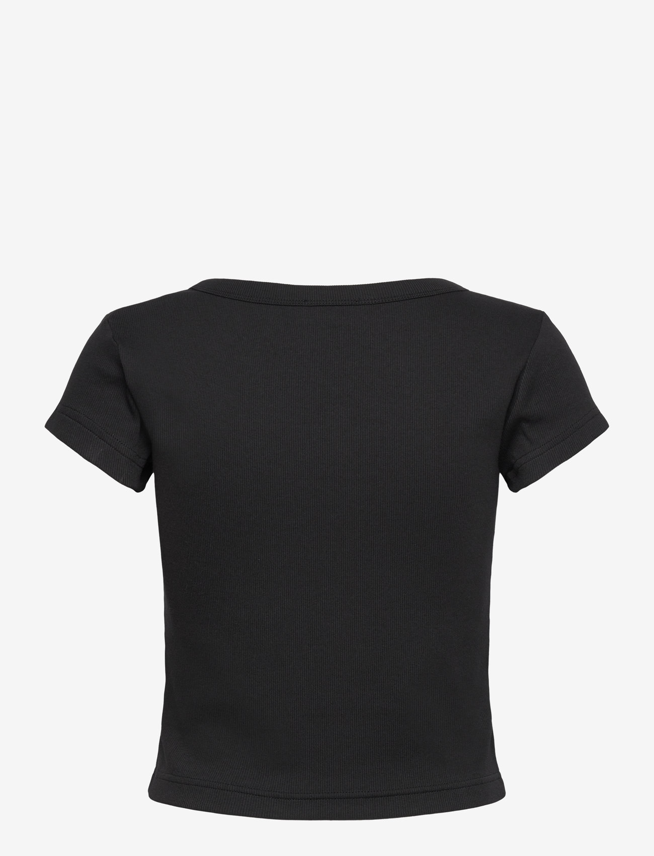 Calvin Klein Jeans - WOVEN LABEL 2X2 BABY RIB BABY TE - black - 2